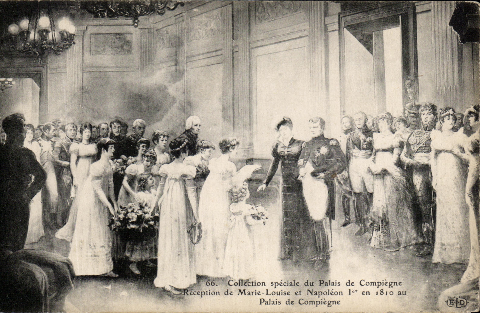 CPA Palate Of Compiegne Reception Of Marie Louise And Napoleon 1st in 1810 with the Palate of Compiegne