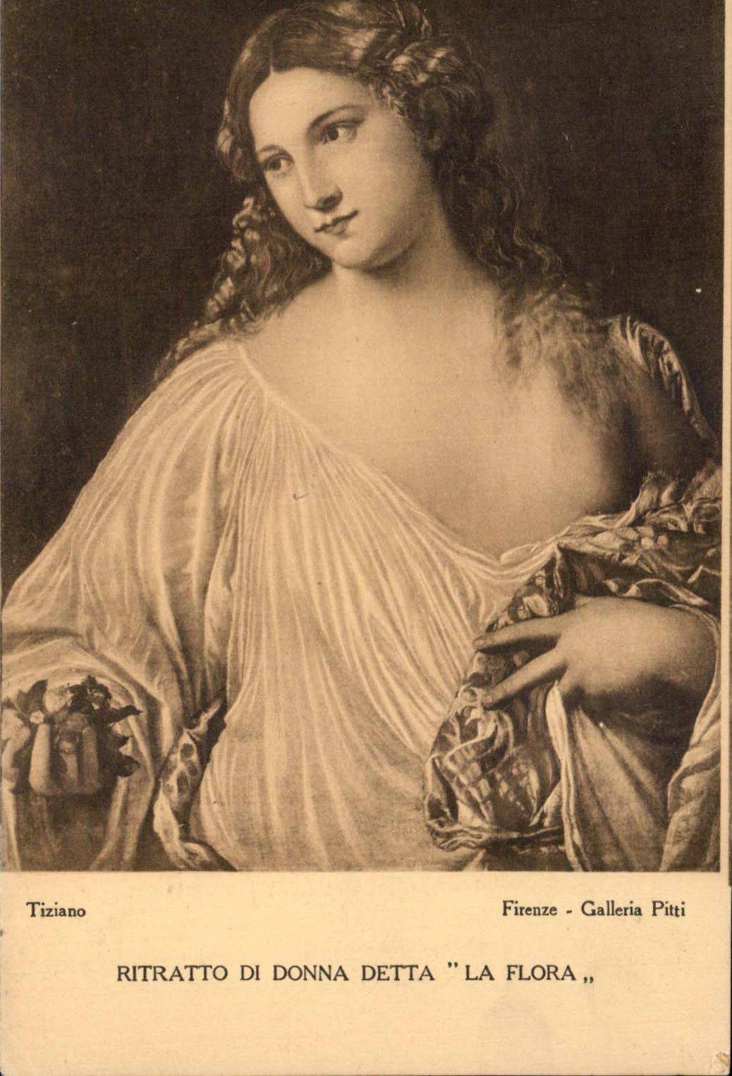 CPA Ritratto Di Donna Detta the Flora Firenze Tiziano