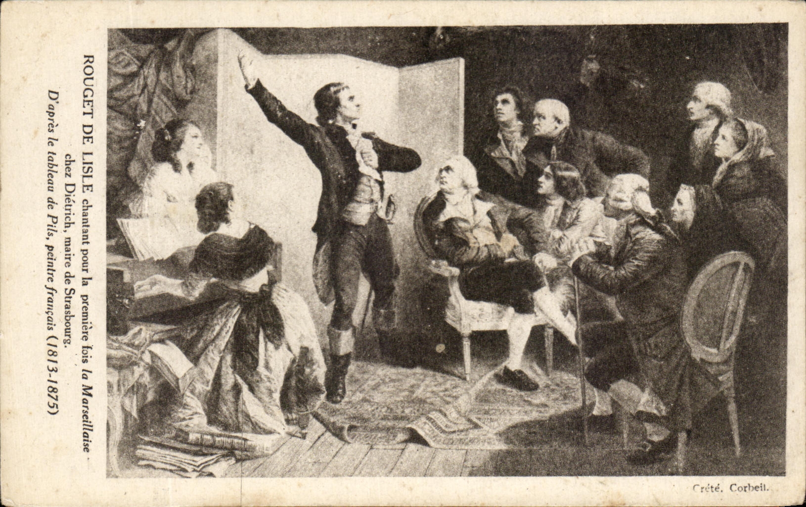 CPA Mullet De Lisle Singing For the First time the Marseillaise At Dietrich Mayor Of Strasbourg