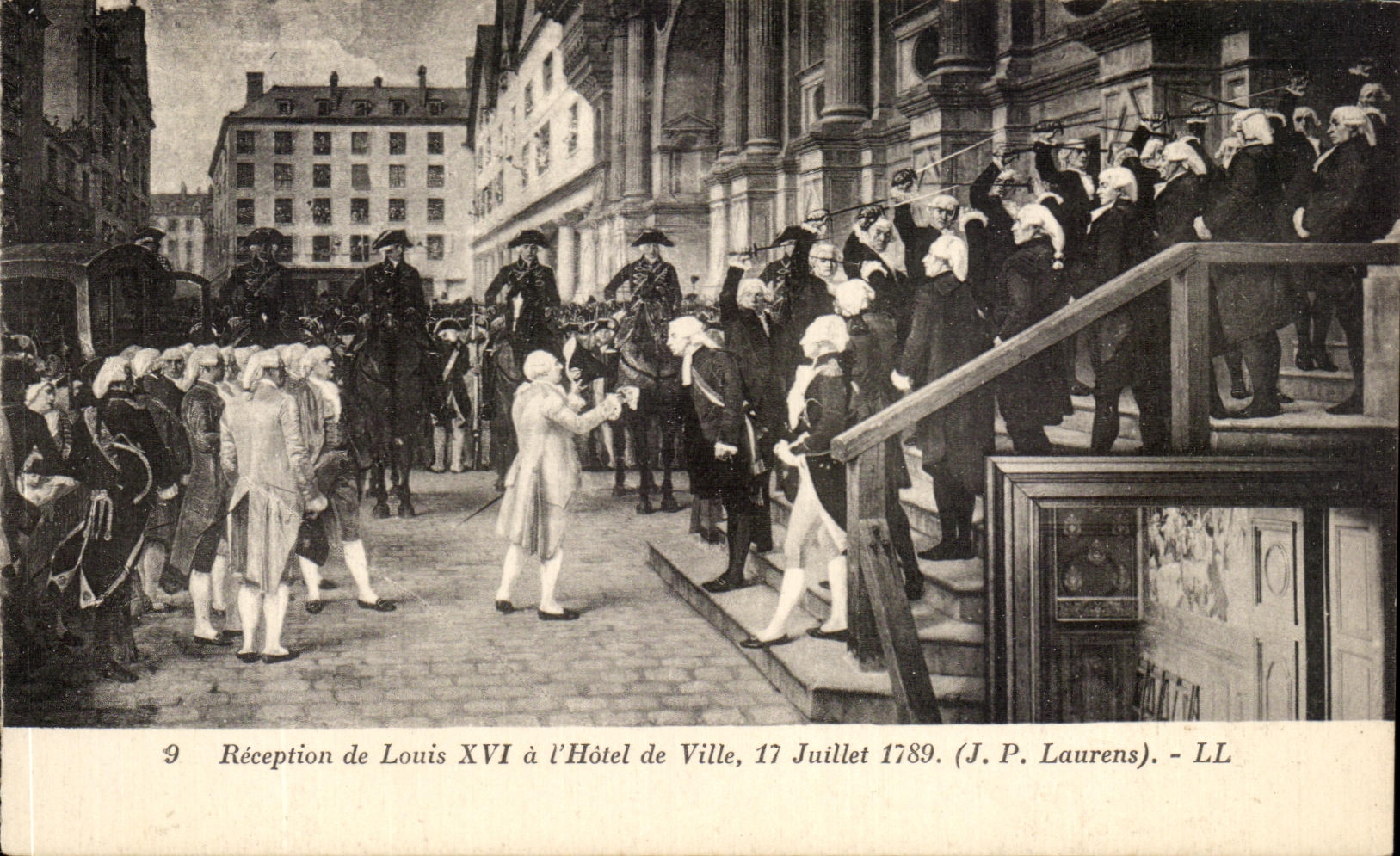 CPA Reception Of Louis XVI with the Town hall Laurens July 17th 1789
