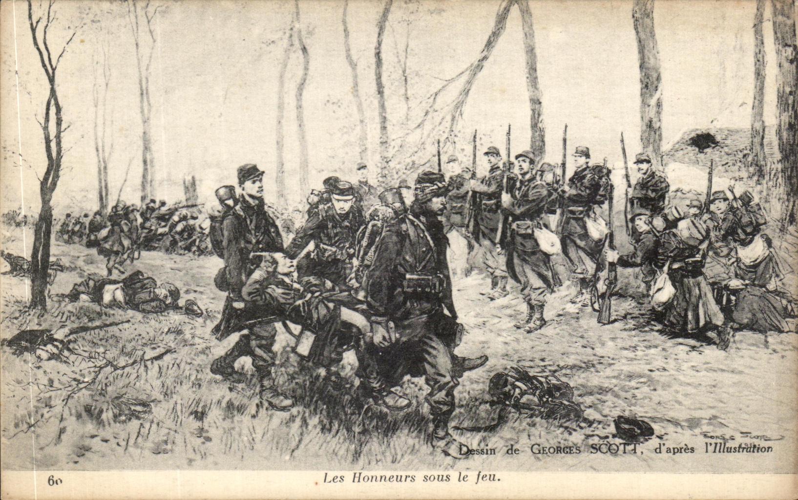 CPA Honors under fire Militaria Georges Scott the illustration