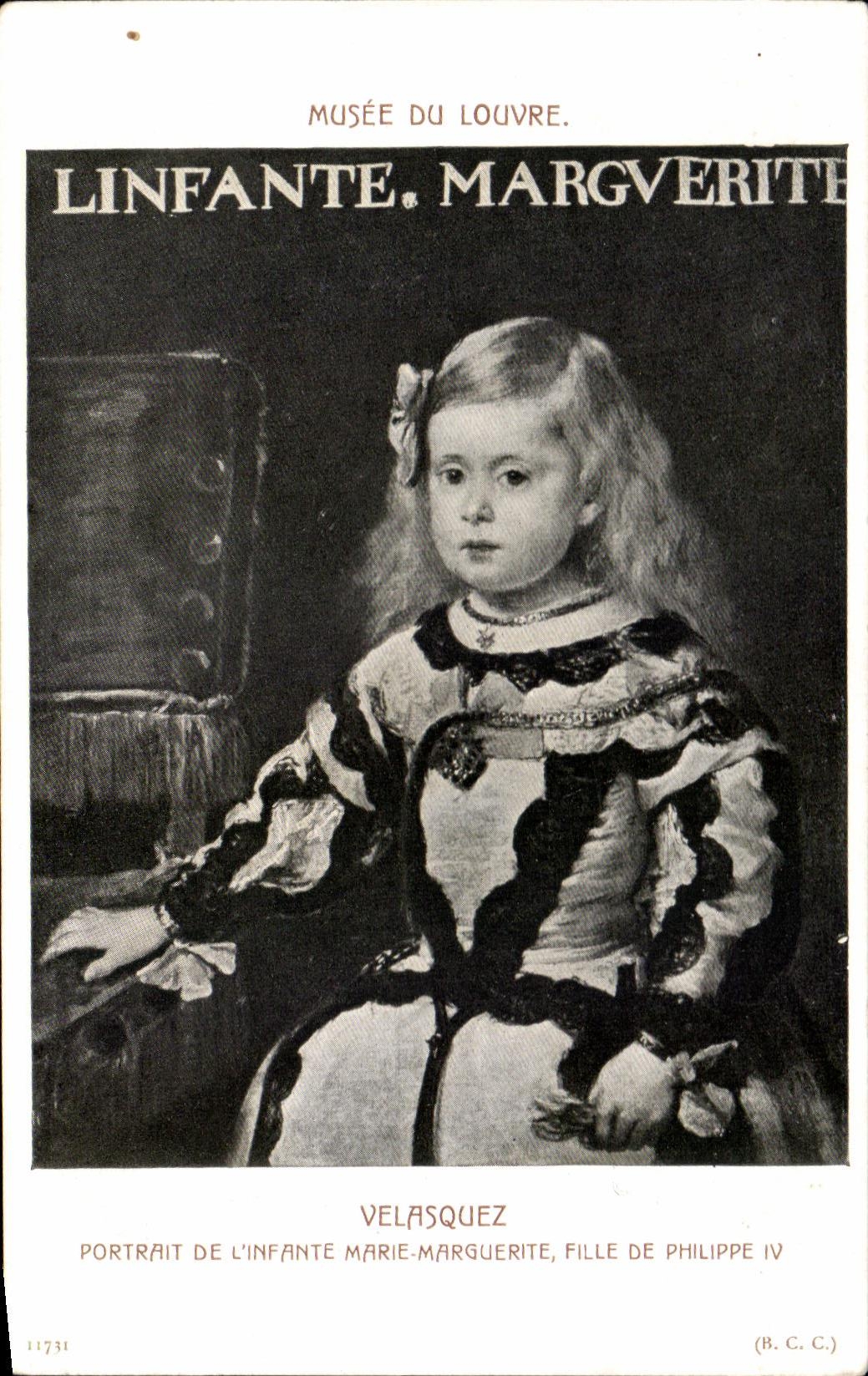 CPA Museum of Louvre the infante Marie Marguerite Velasquez girl of Philippe IV Paris