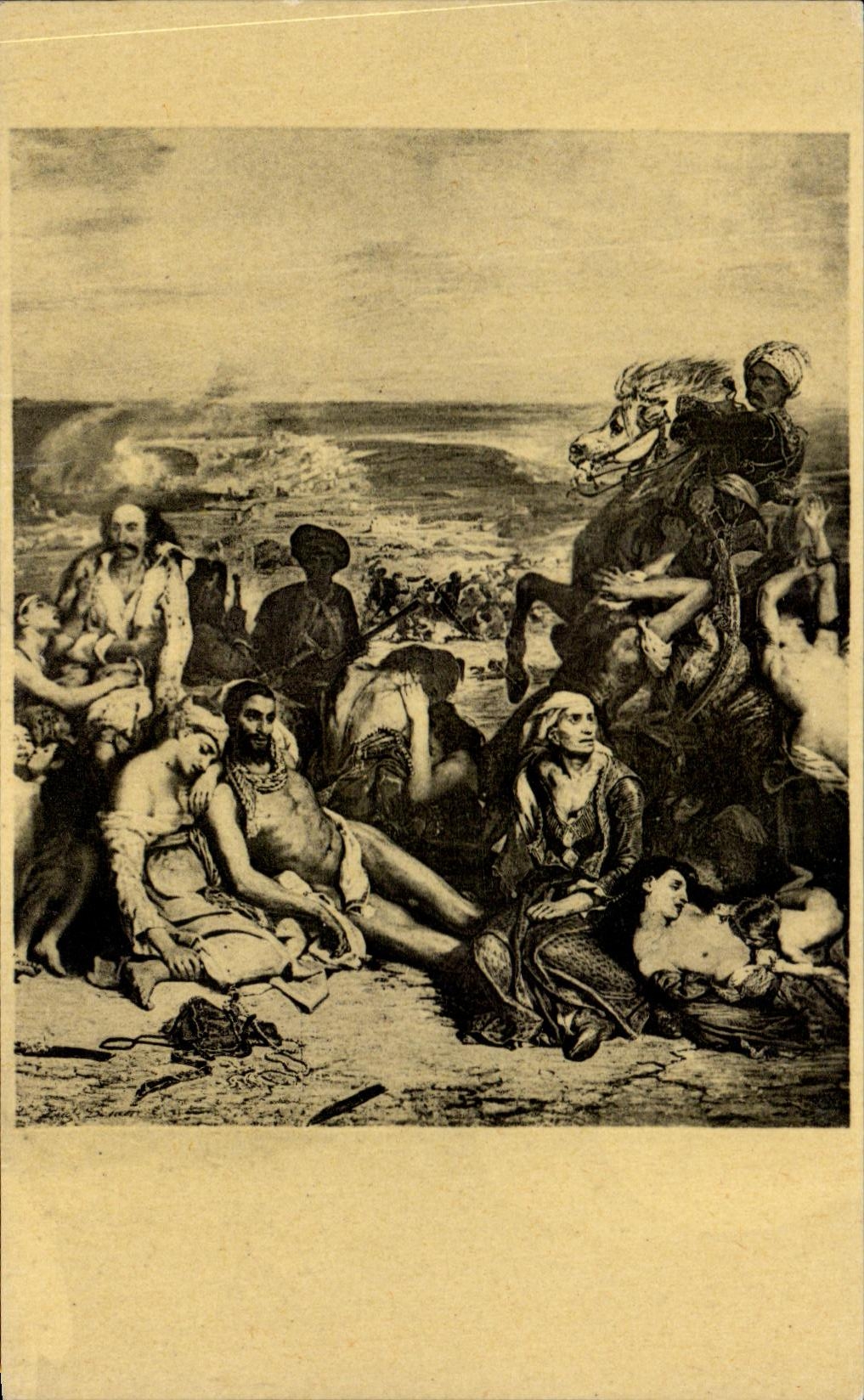 CPA Delacroix Scenes of the Massacres of Scio Paris Museum of Louvre