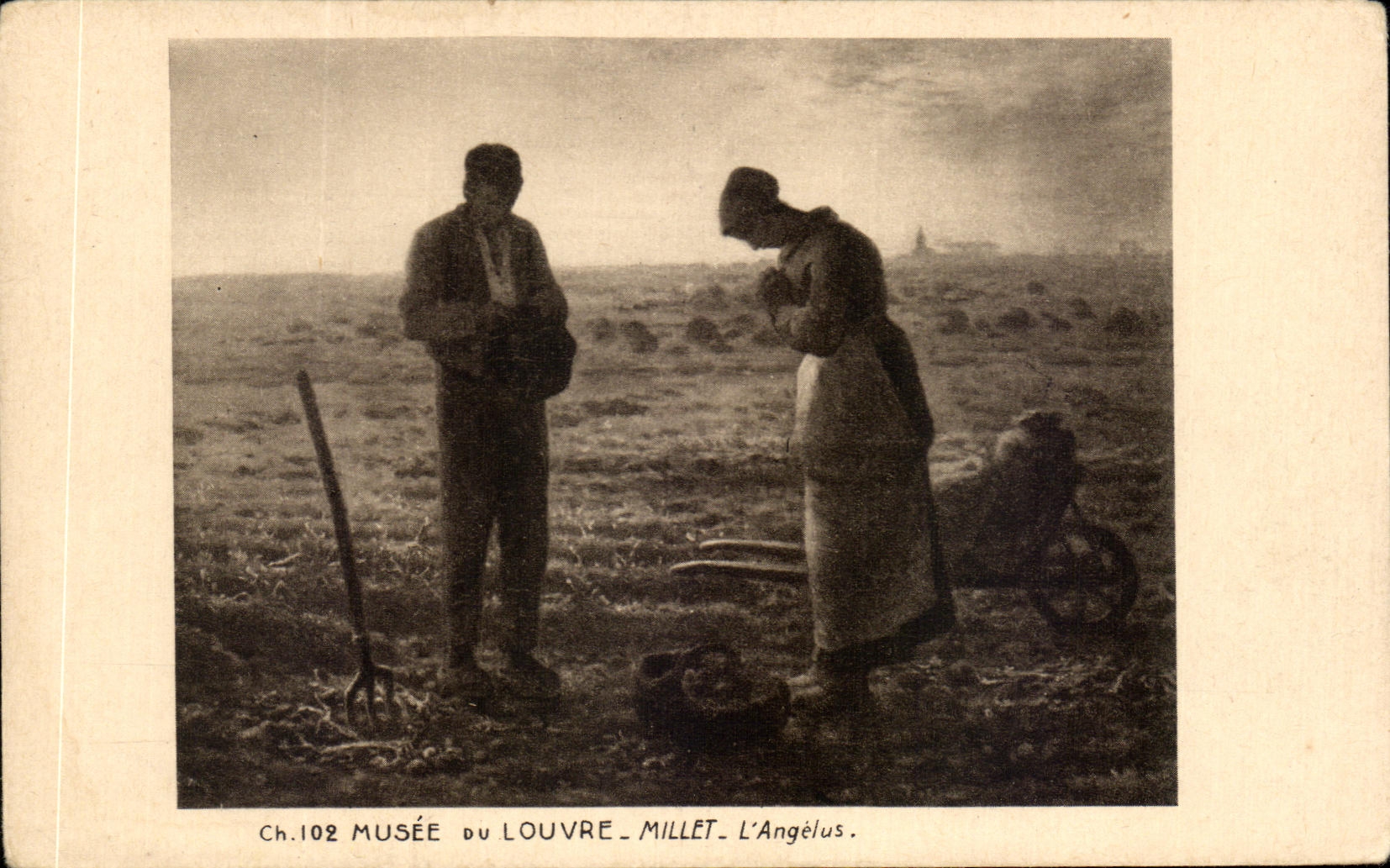 CPA Museum of Louvre Millet the Angelus
