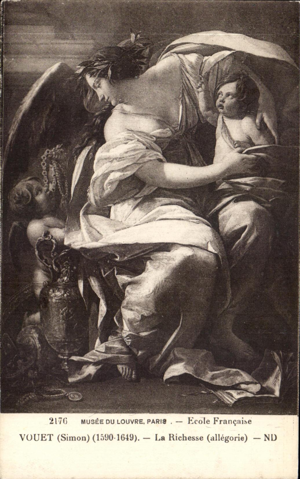 CPA Museum of Louvre Paris French School Vouet Richness