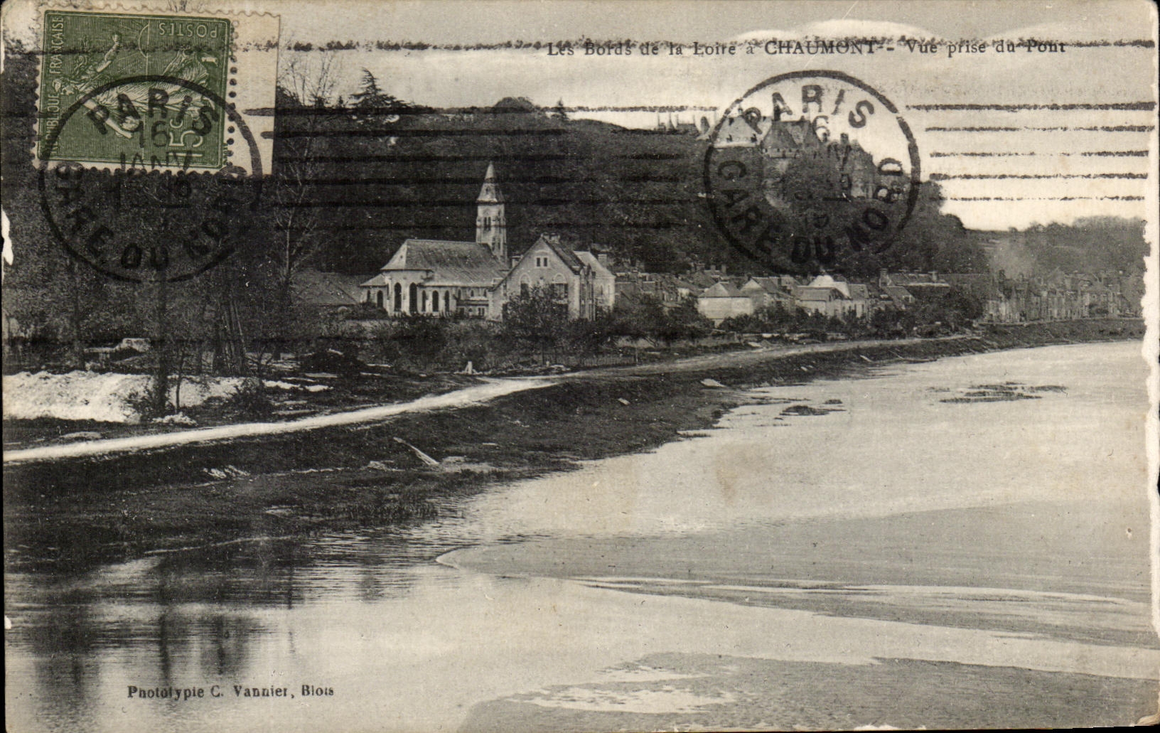 CPA the Edges of the Loire Chaumont Transfers taken Bridge