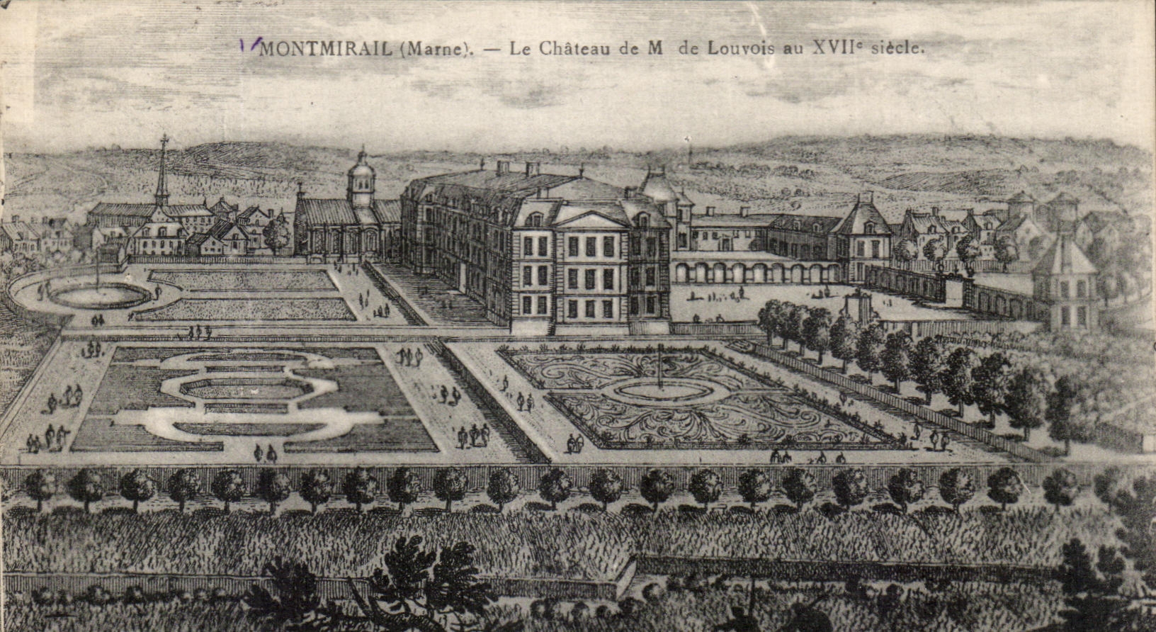 CPA Montmirail the Castle of M of Louvois with 17th
