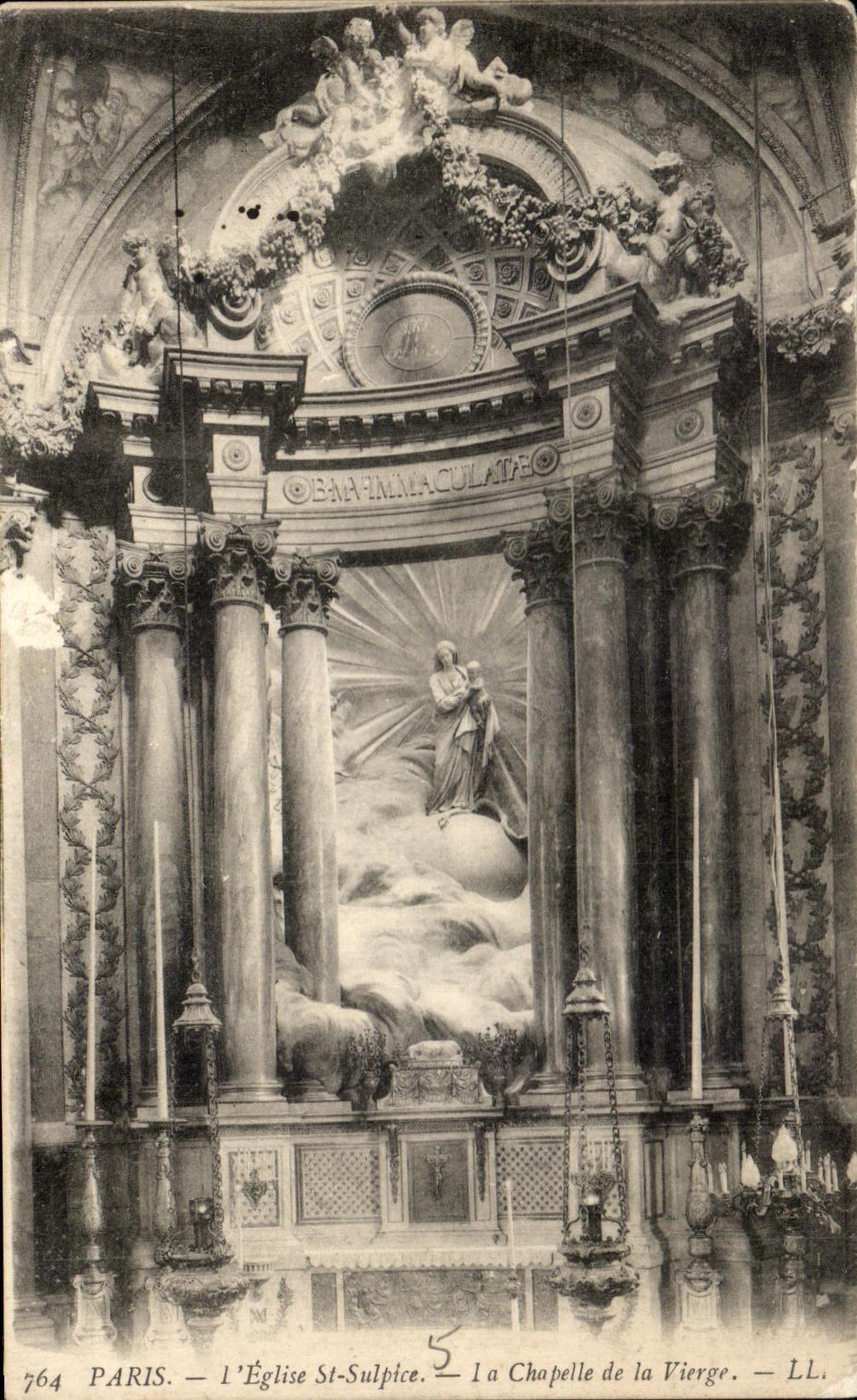 CPA Paris the Church St Sulpice the Vault of the Virgin