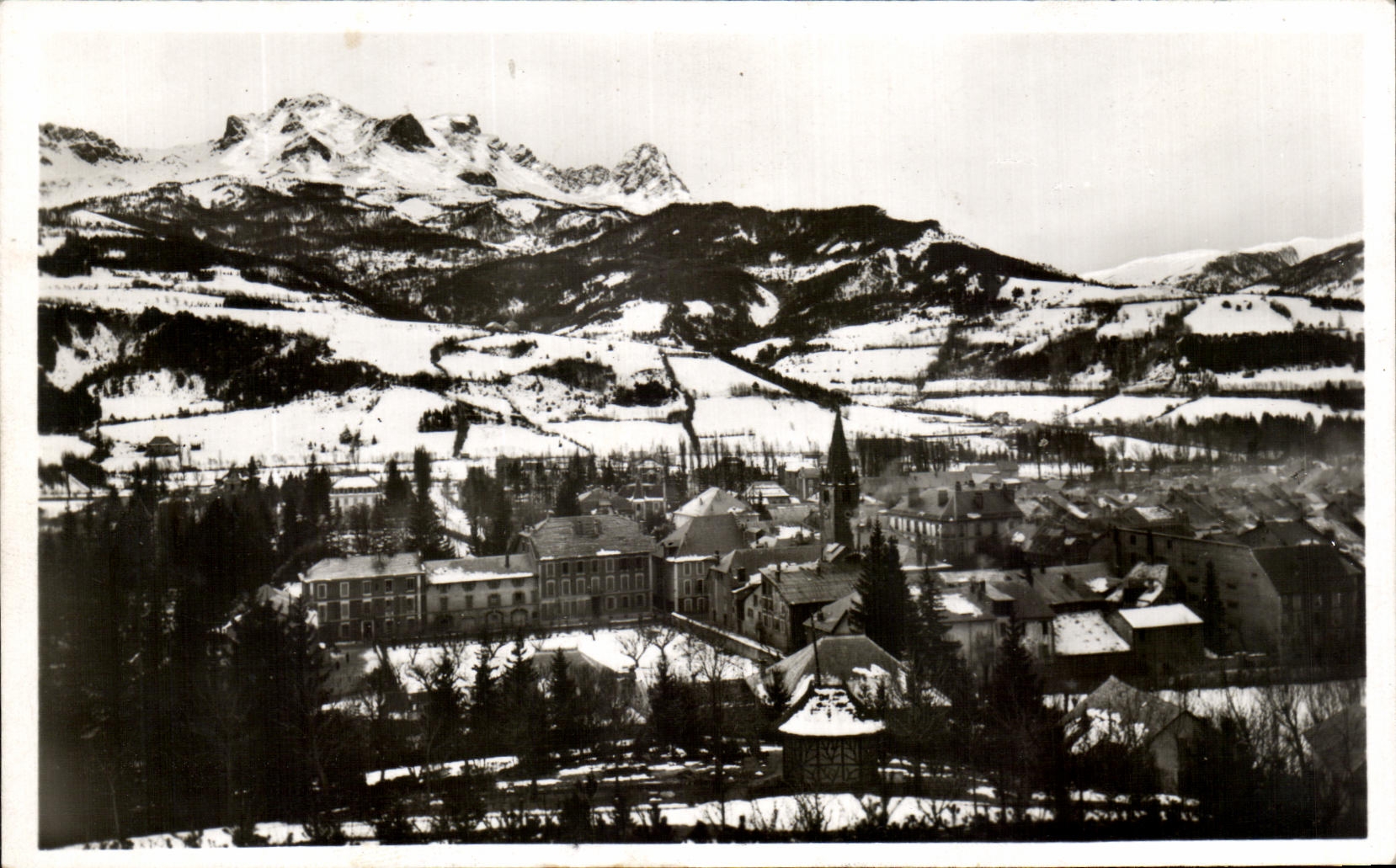 CPA the Picturesque Alps Barcelonnette under snow