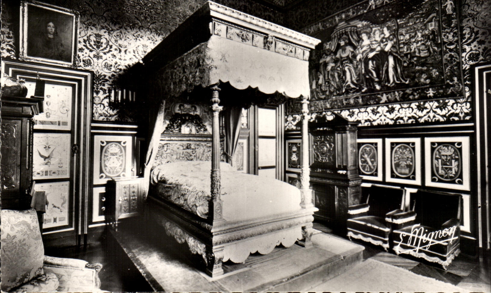 CPA Castle D' Anet the Room of Diane