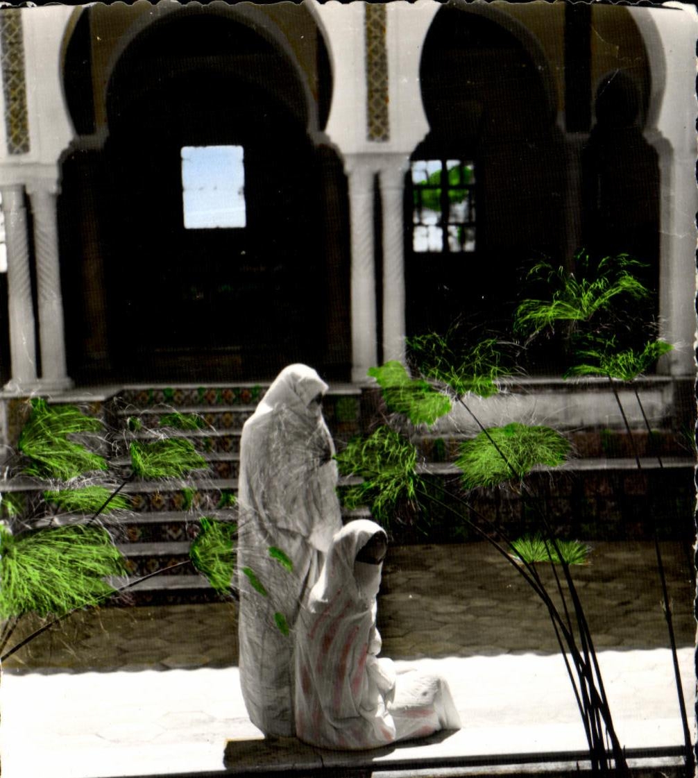 CPA Alger Cour Mauresque Du Bardo algerie 