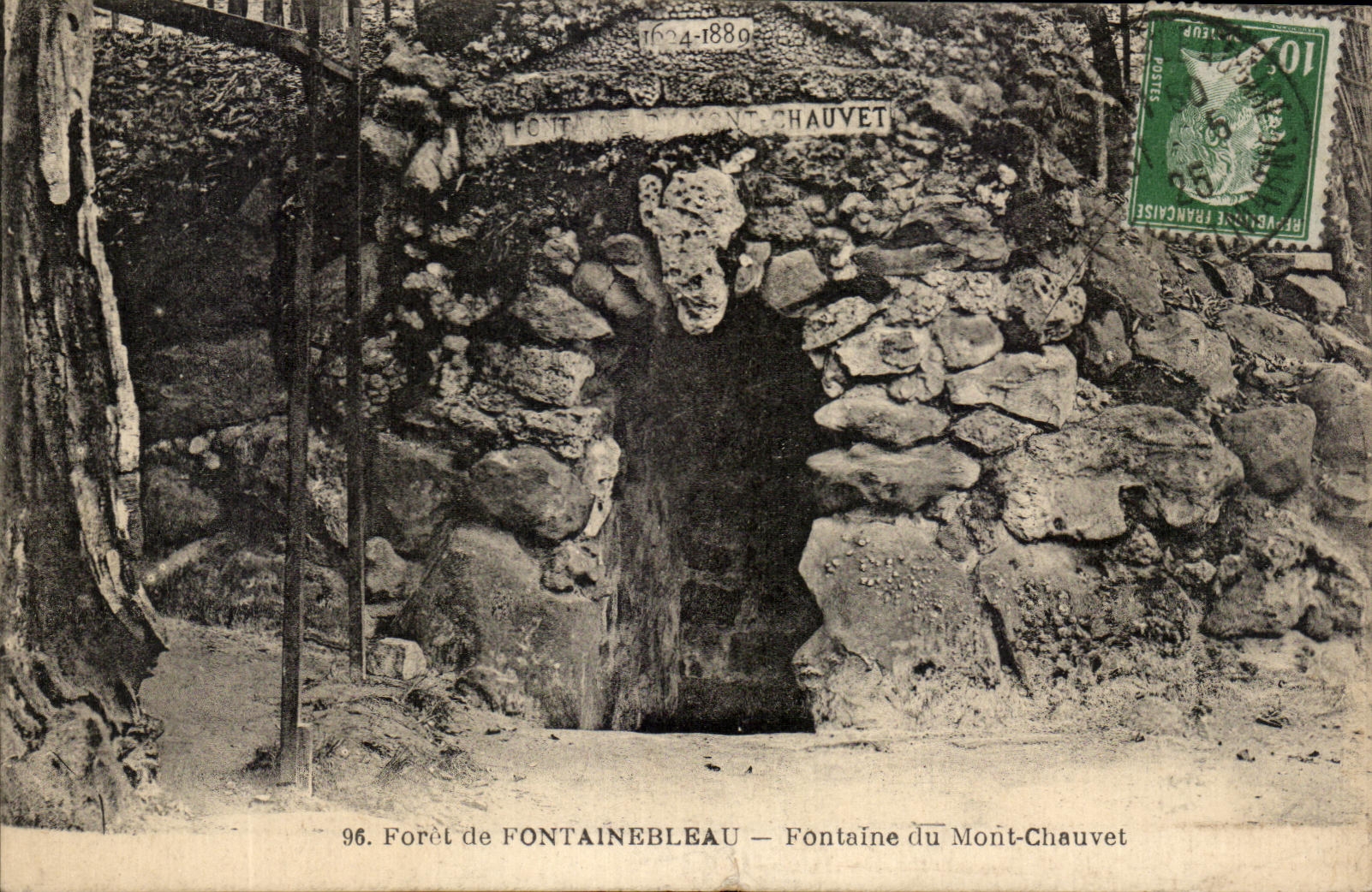 CPA Drill of Fontainbleau Fountain of the Chauvet Mount