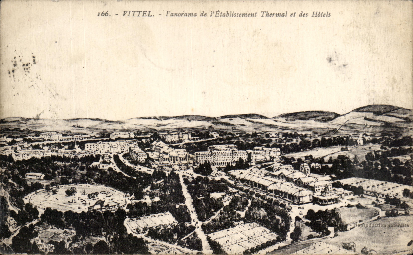 CPA Vittel Panorama de L'Etablissement Thermal et des Hotels