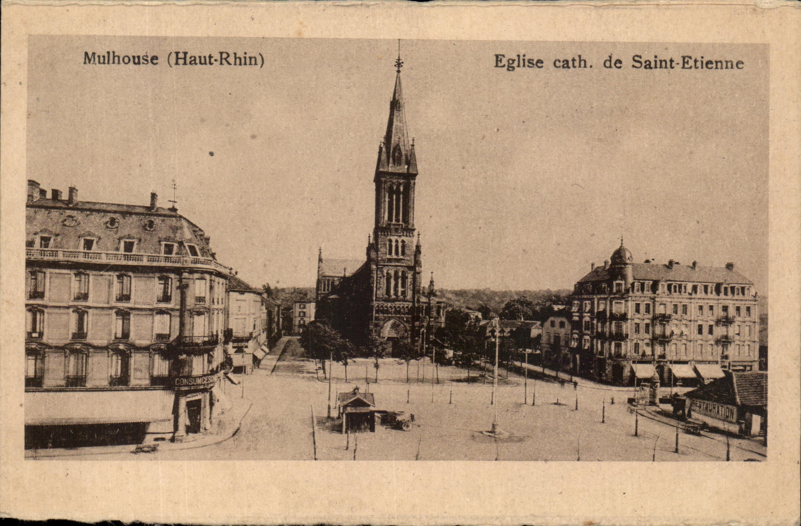 CPA catholic Mulhouse Church of Saint Etienne