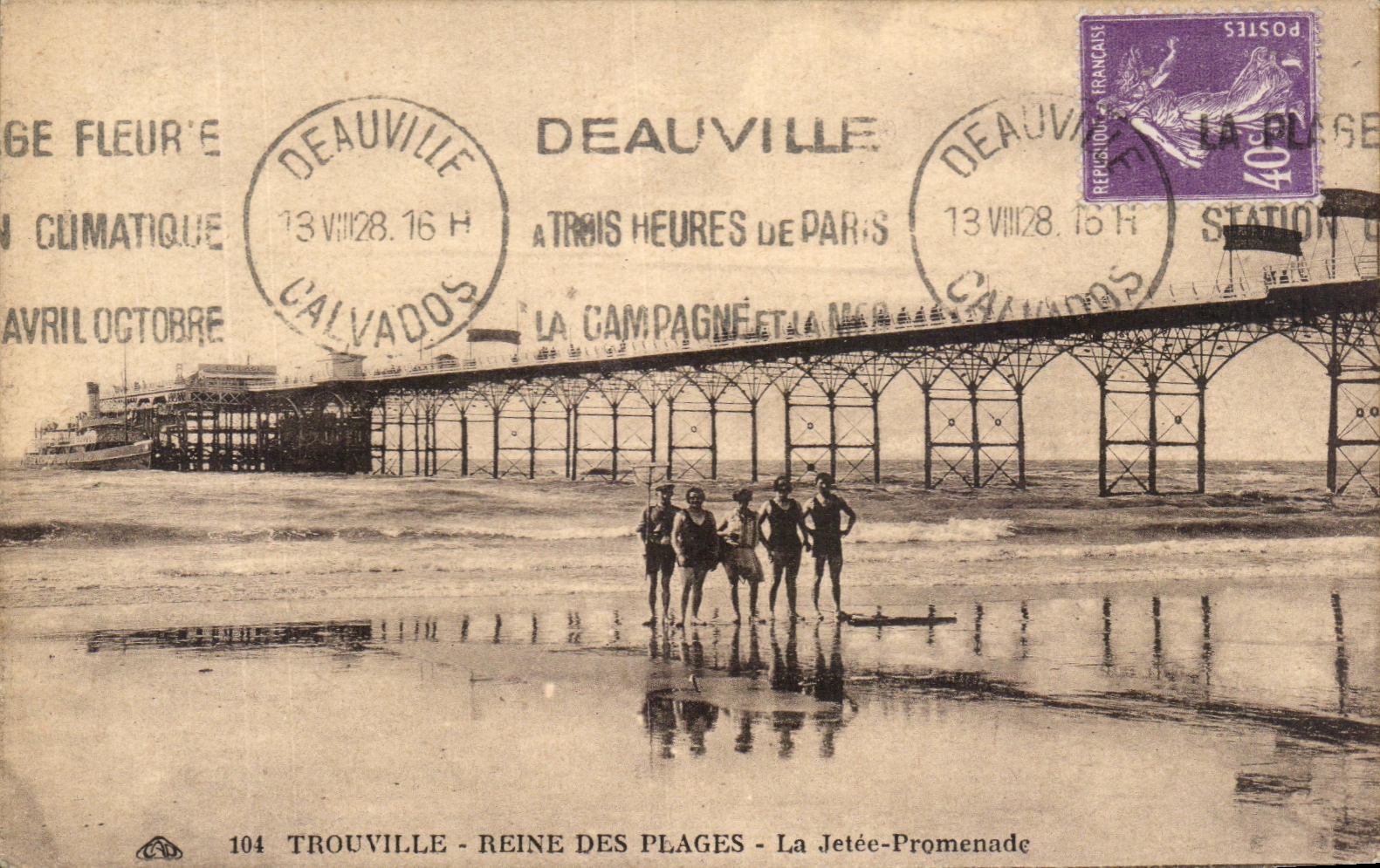 CPA Trouville Queen of the Beaches the Pier Walk Boat
