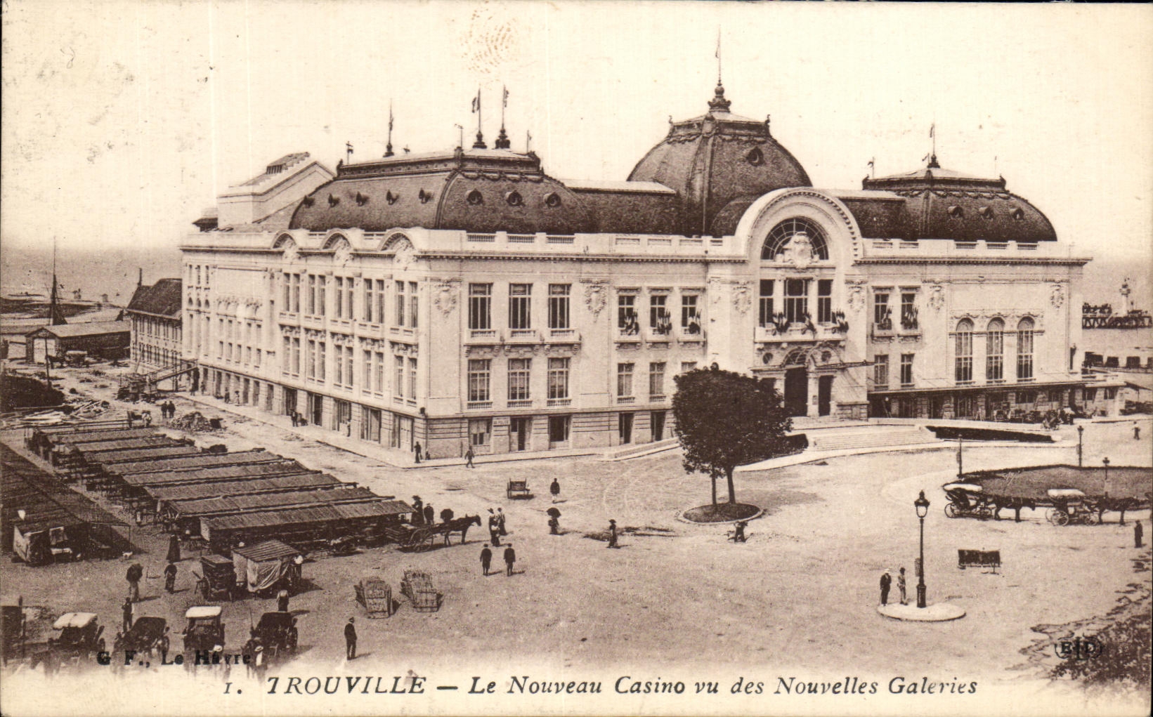 CPA Trouville the New Casino seen of the New Galleries