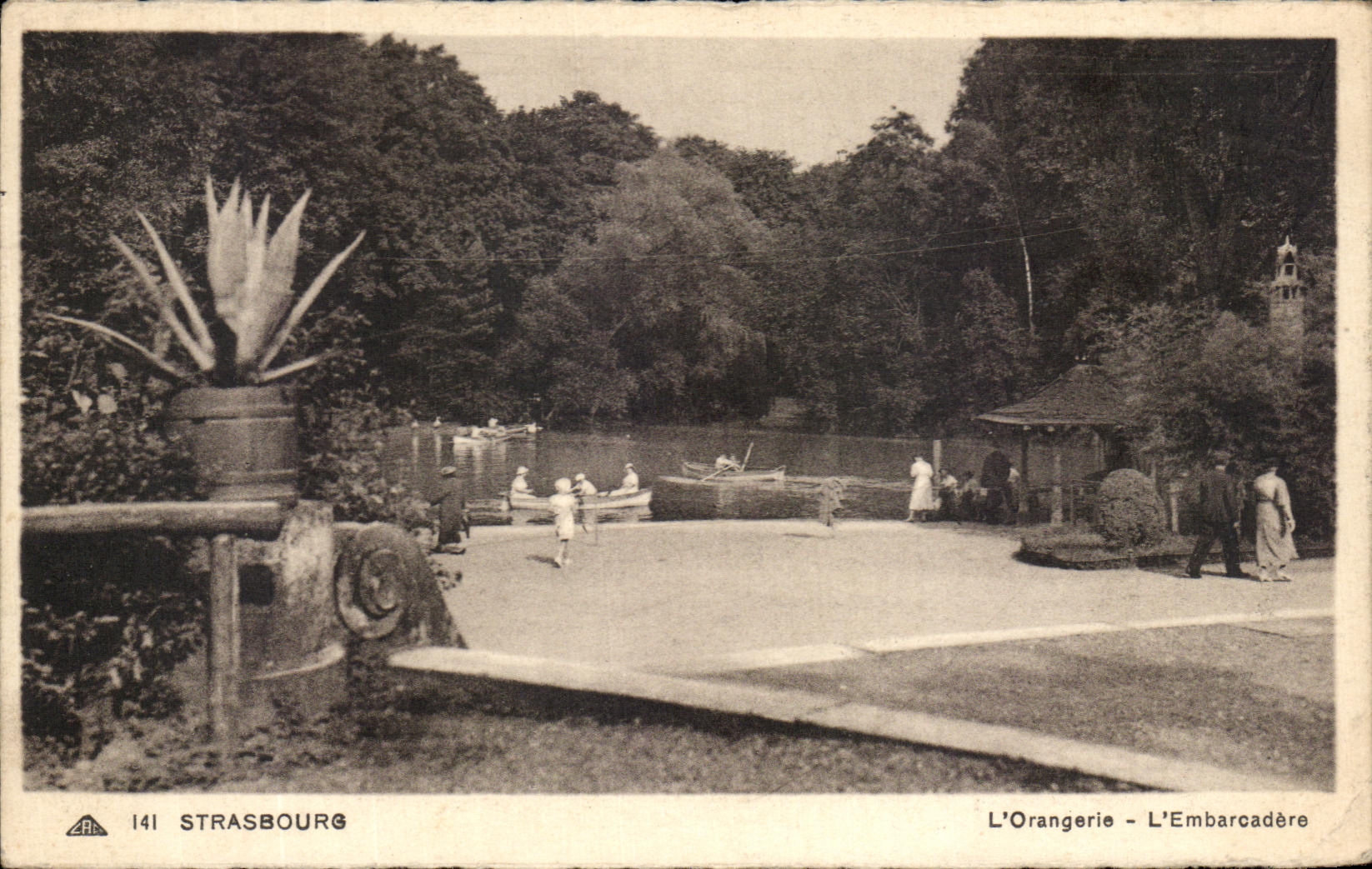 CPA Strasbourg the Orangery the Landing stage