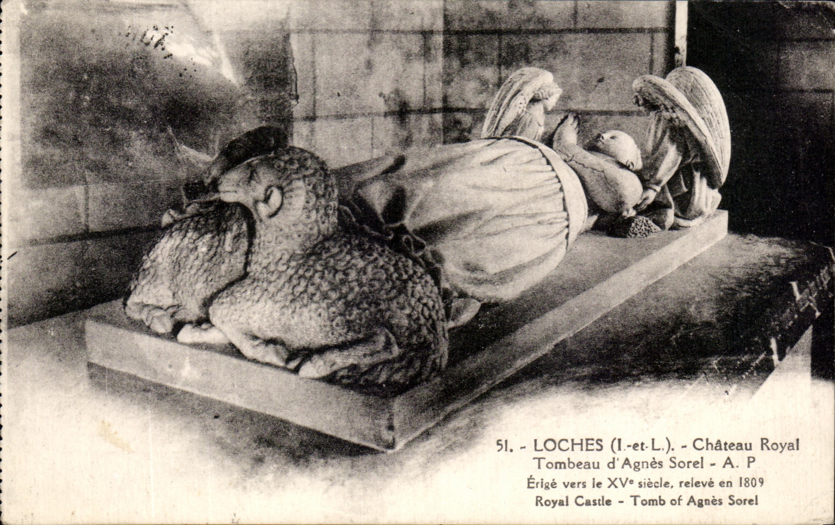 CPA Loaches Royal Castle Tomb of Agnes Sorel