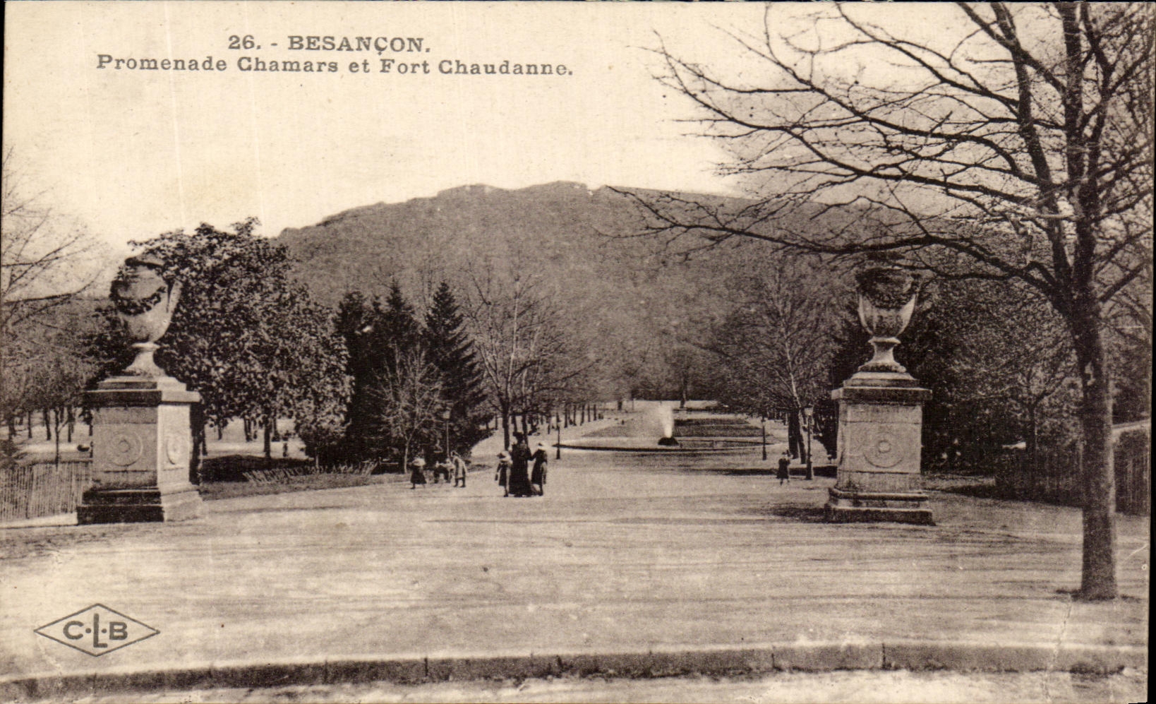 CPA Besancon Promenade Chamars et Fort Chaudanne