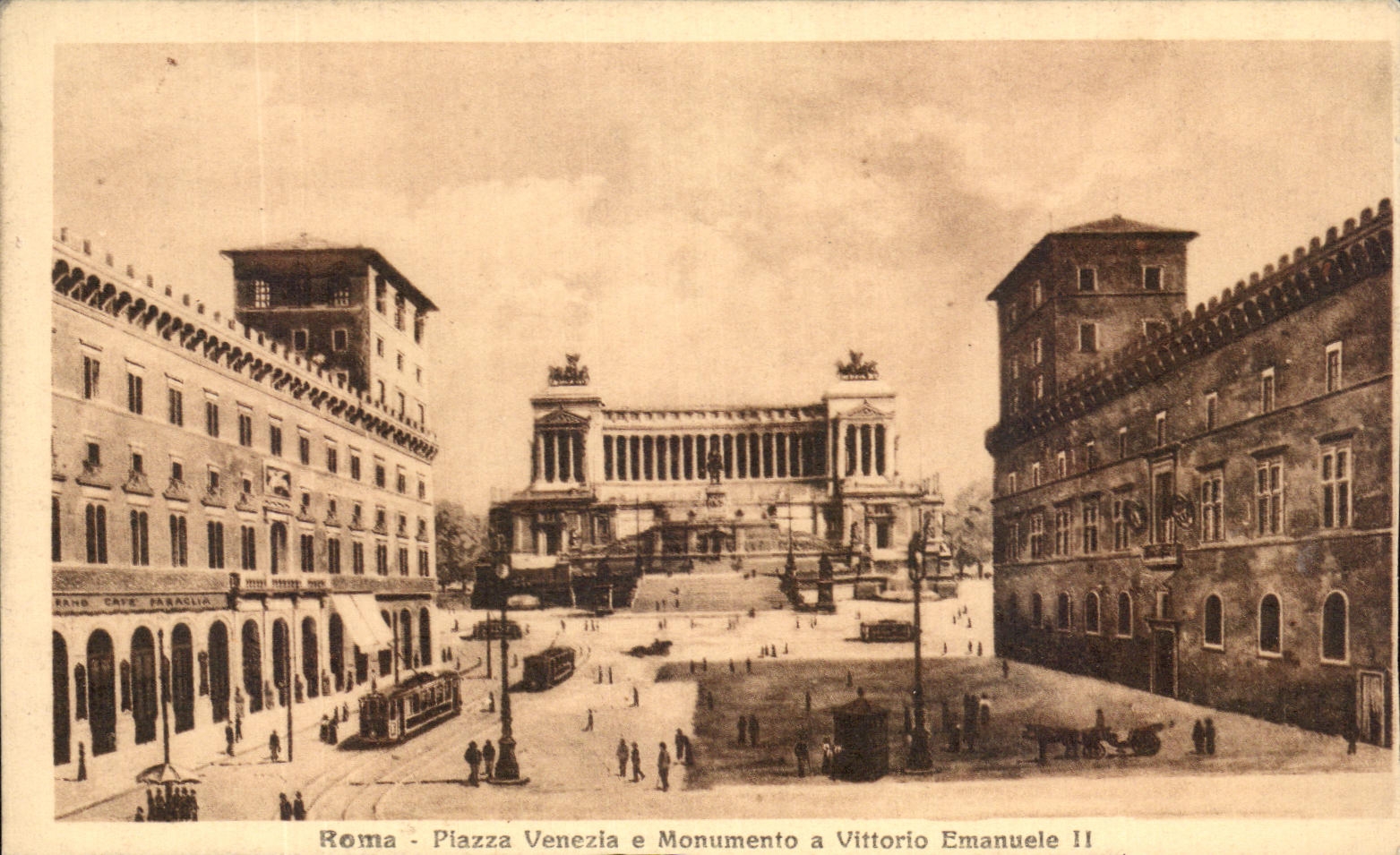 CPA Roma Plazza Venezia E Monumento tiene Vittorio Manuel