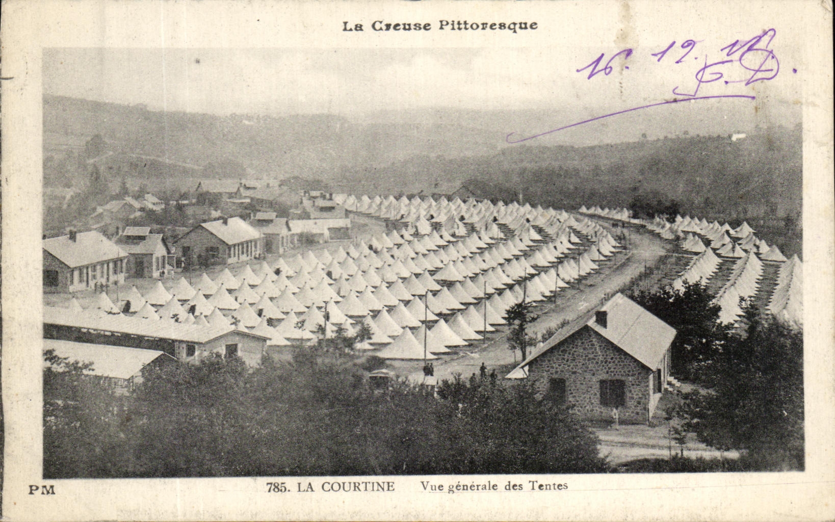 CPA Courtine View of the Militaria Tents