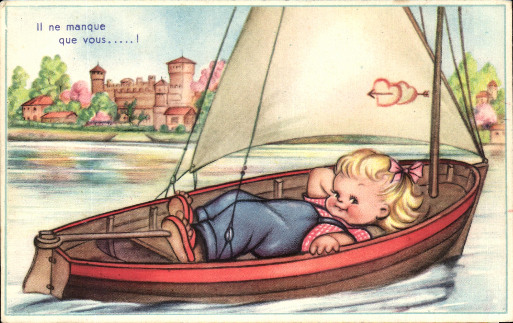 It only you miss CPA Enfant Boat