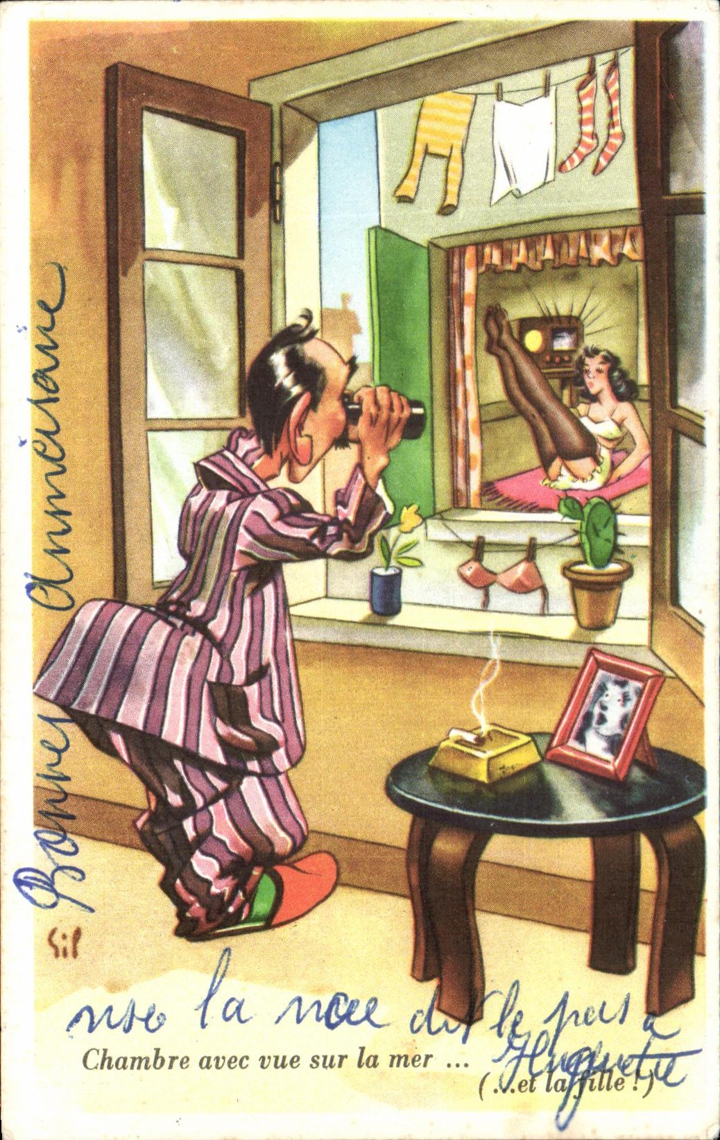 CPA Room with sight on the sea Pine Up Humor