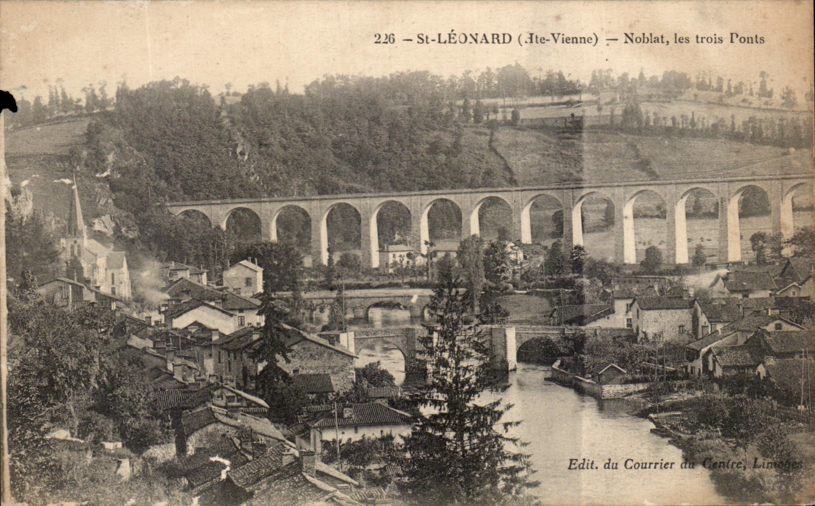 CPA St Leonard Noblat Three Bridges