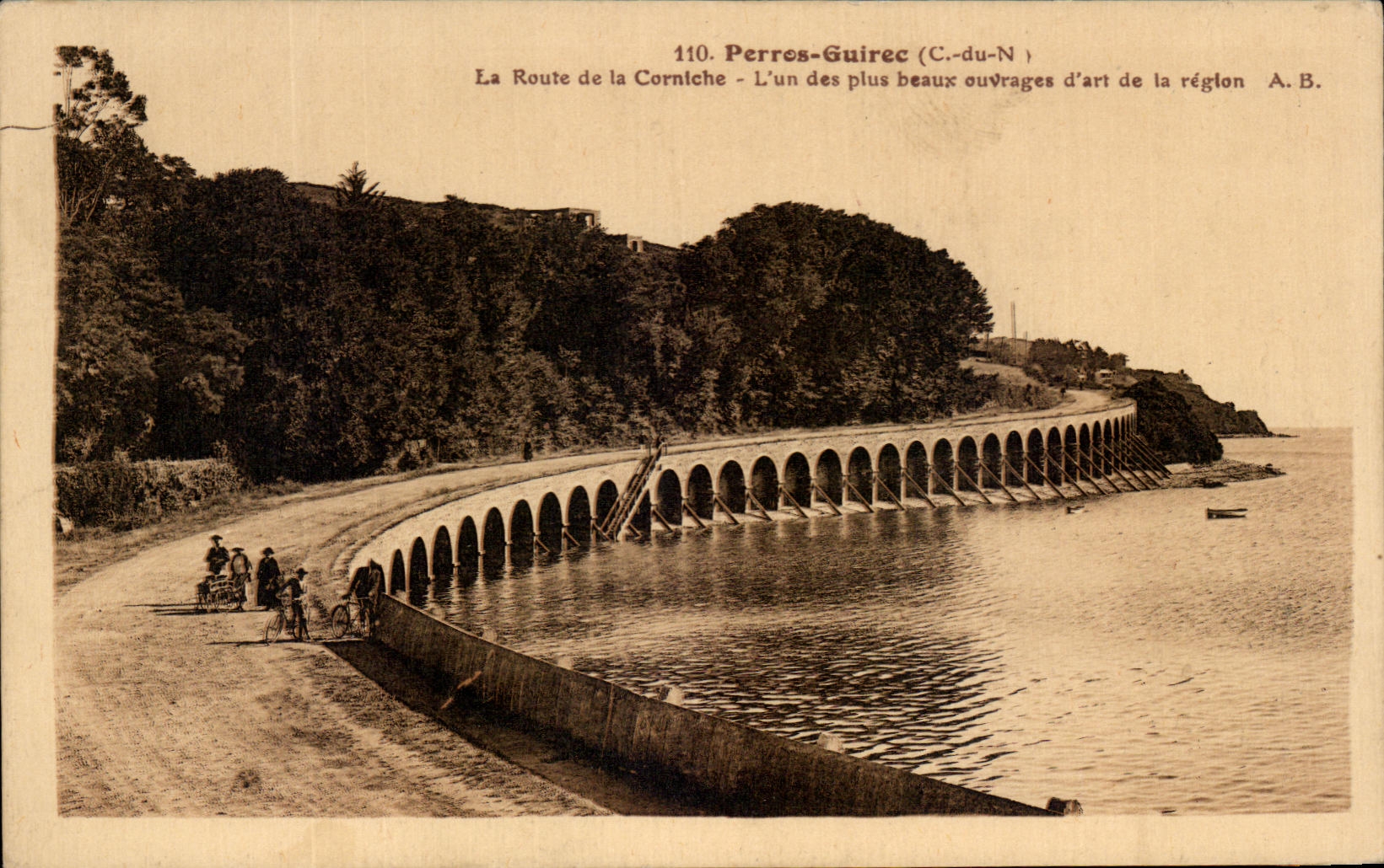 CPA Perros Guirec the Road Of the Cornice One Of Most beautiful works of art