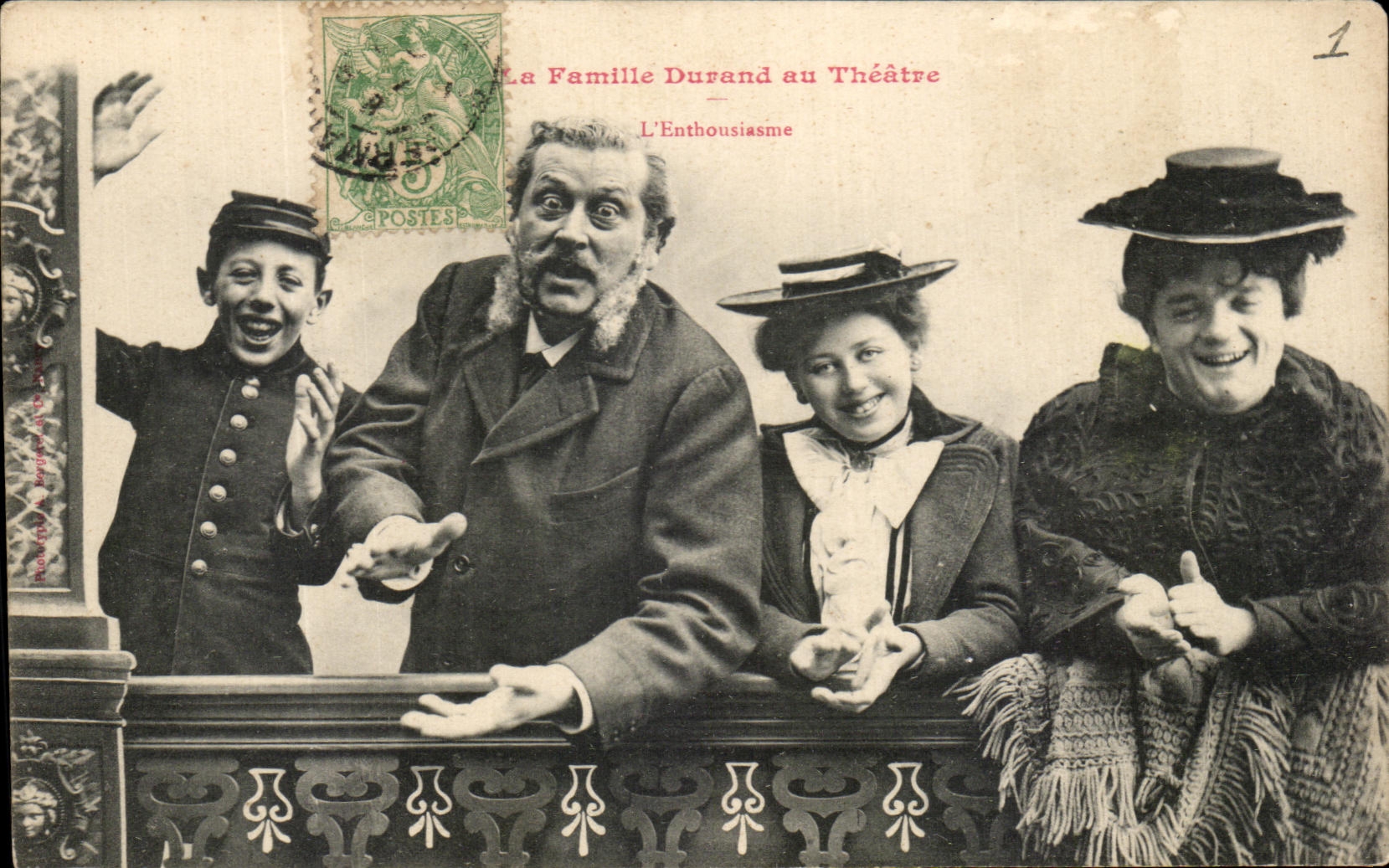 CPA the Durand Family With the Theater Enthusiasm Humor