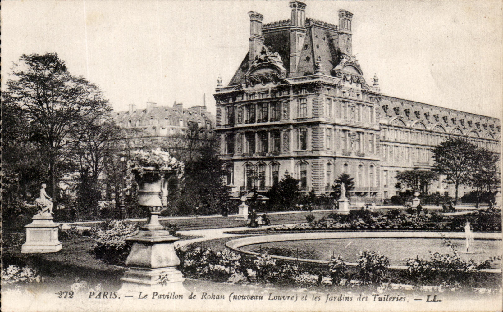 CPA Paris House De Rohan y jardines de la lumbrera Tileries
