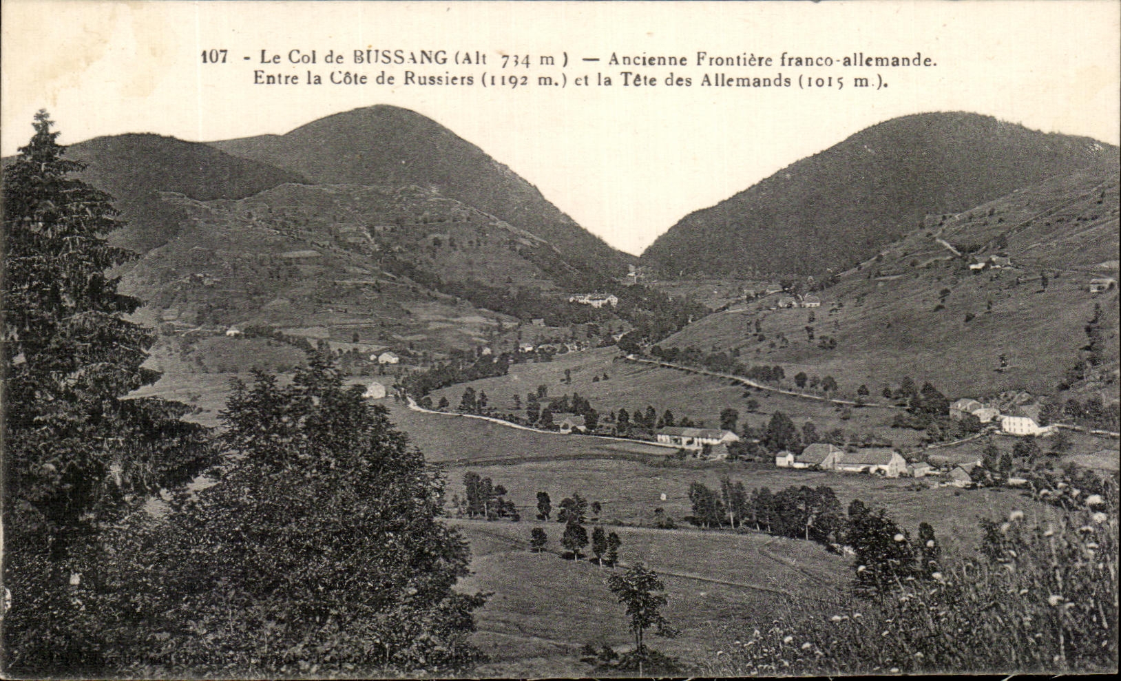 CPA Le Col De Bussang Ancienne Frontiere Franco allemande Entre La Cote De