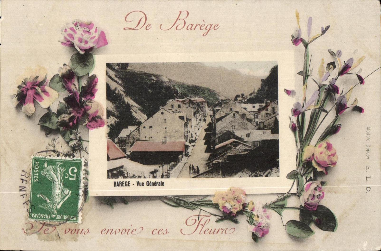 CPA De Barege vous envoie ces fleurs