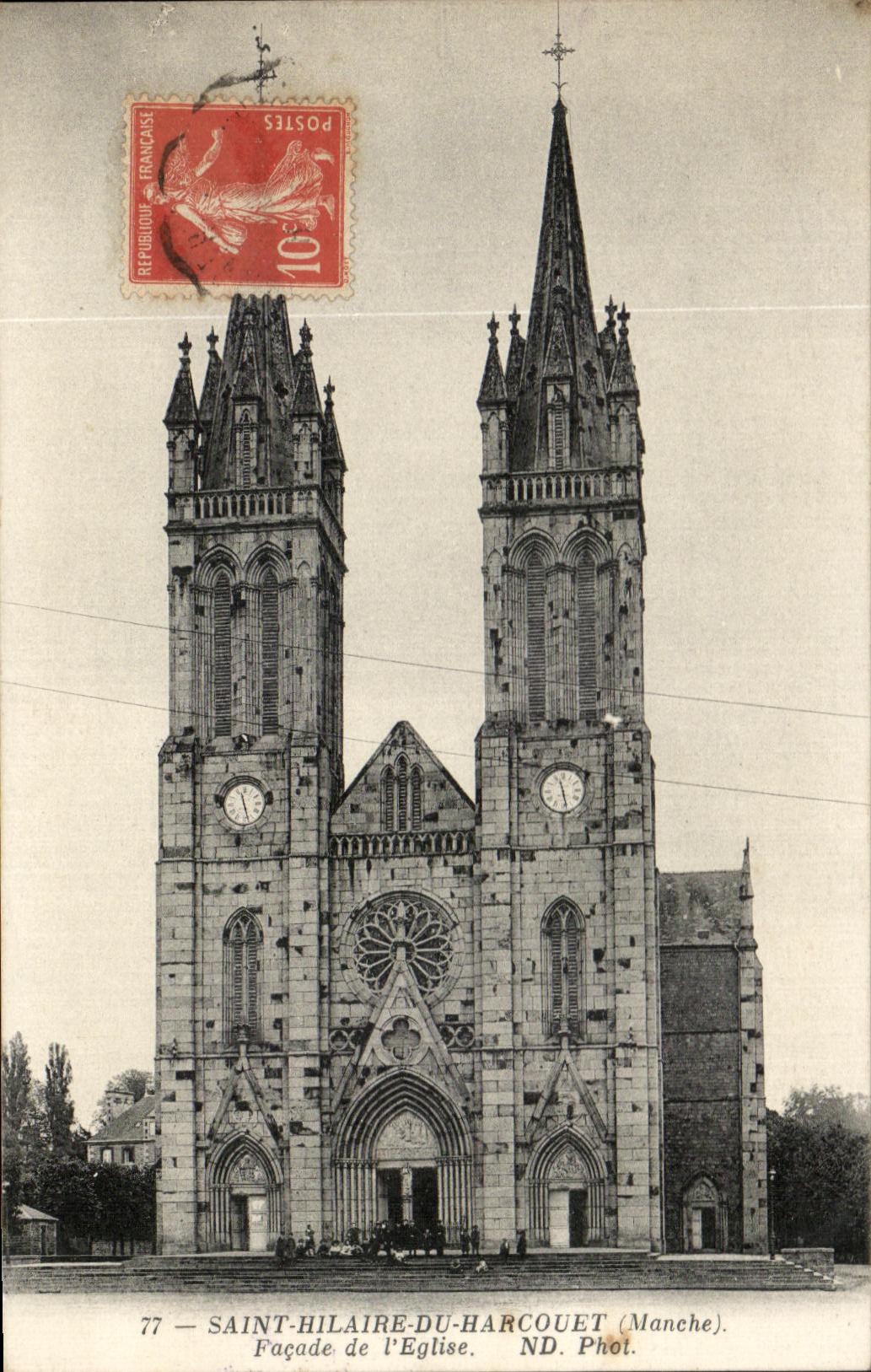 CPA Saint Hilaire Of Harcouet Frontage of the Church