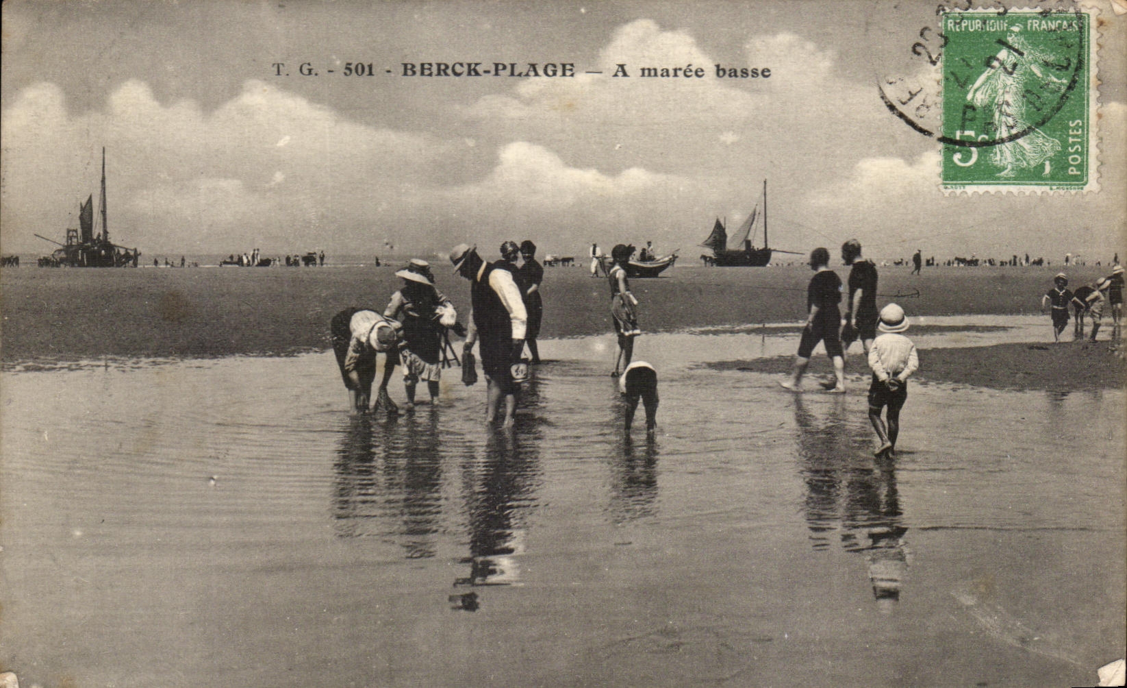 CPA Berck Plage A maree basse