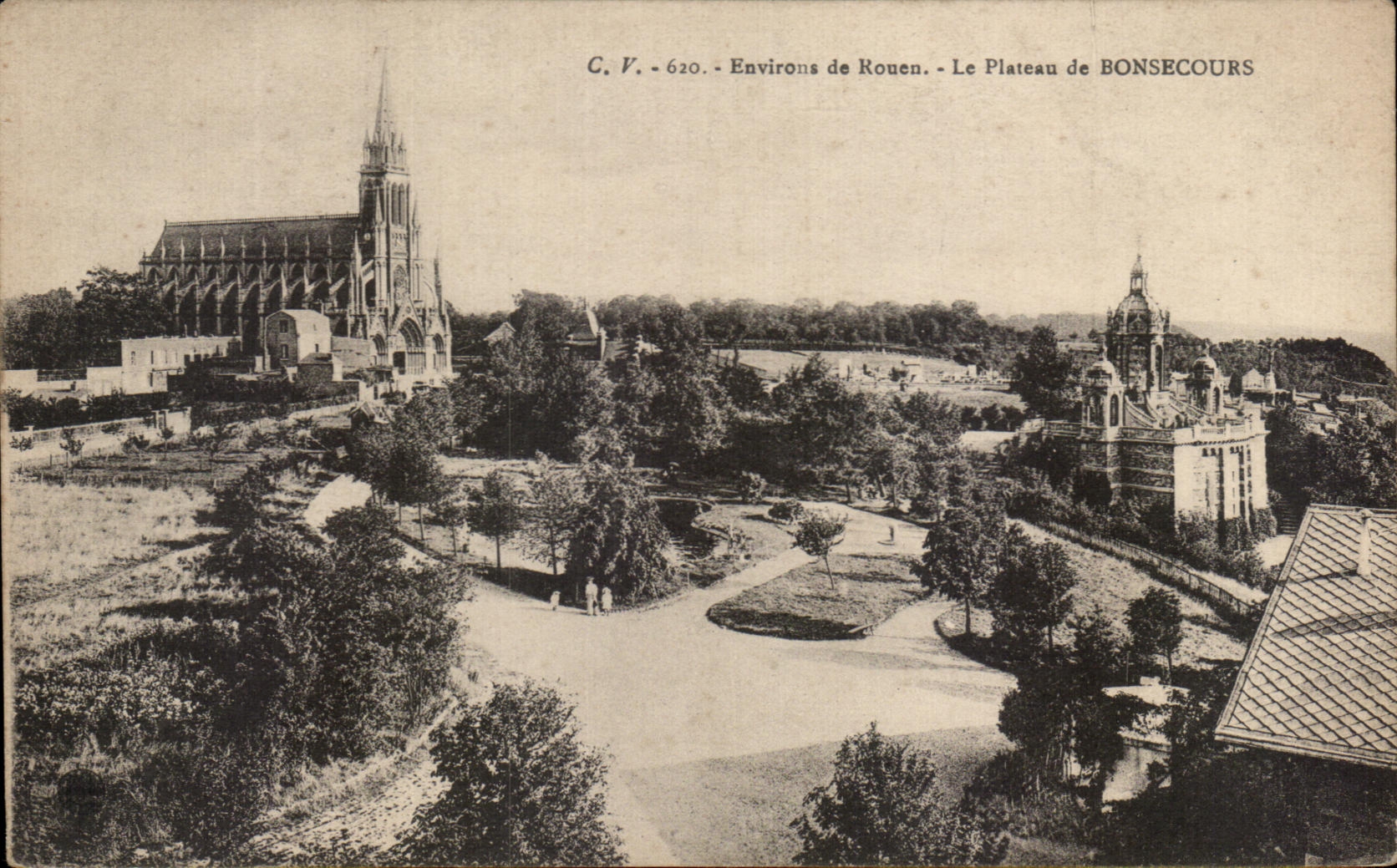 CPA Surroundings of Rouen the Plate of Bonsecours