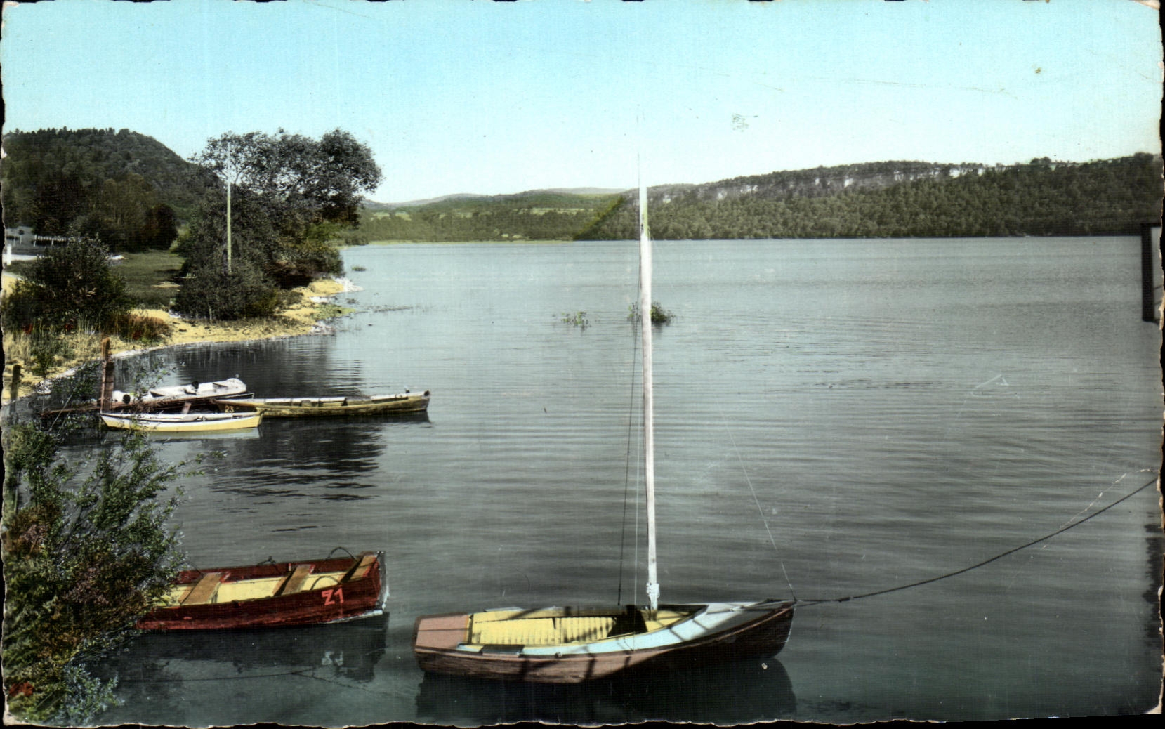 CPSM Frank the Count Long Pittoresque the Salt maker the Lake Chatain Boats
