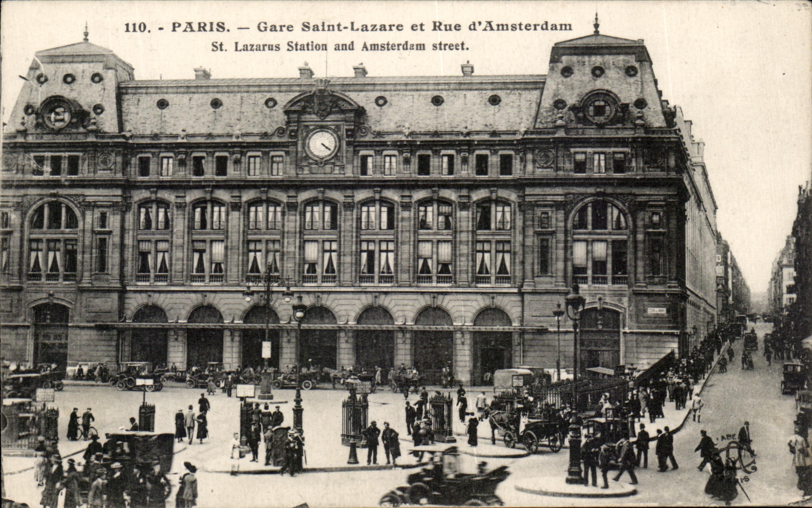 CPA Paris Saint Parks Lazare and Rue of Amsterdam