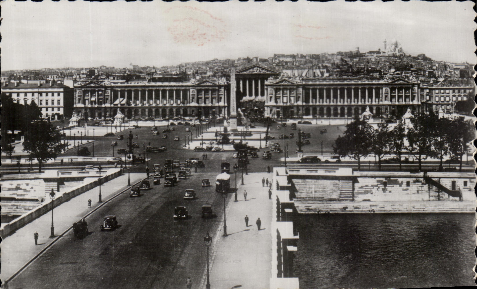 CPA Paris the bridge and the place of the Harmony