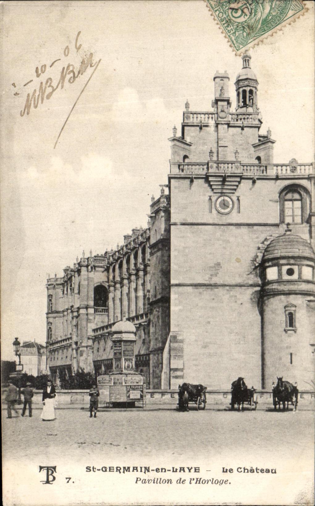 CPA St Germain en Laye Le chateau Pavillon de l'horloge