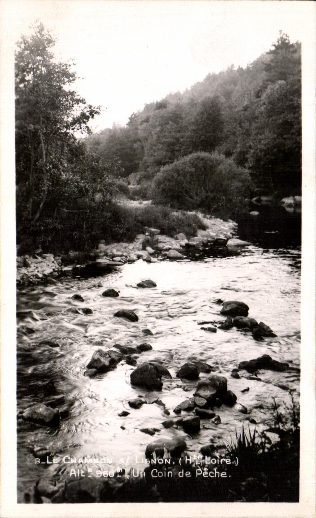 POSTAL Chambon de la VENDIMIA en Lignon una esquina del pecado