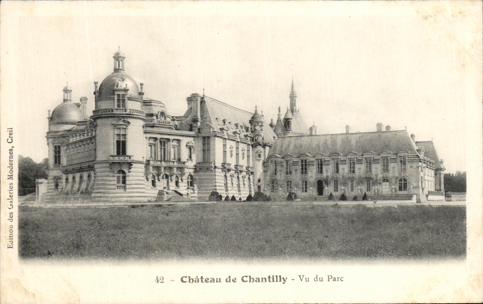 CPA Chateau De Chantilly Vu Du Parc