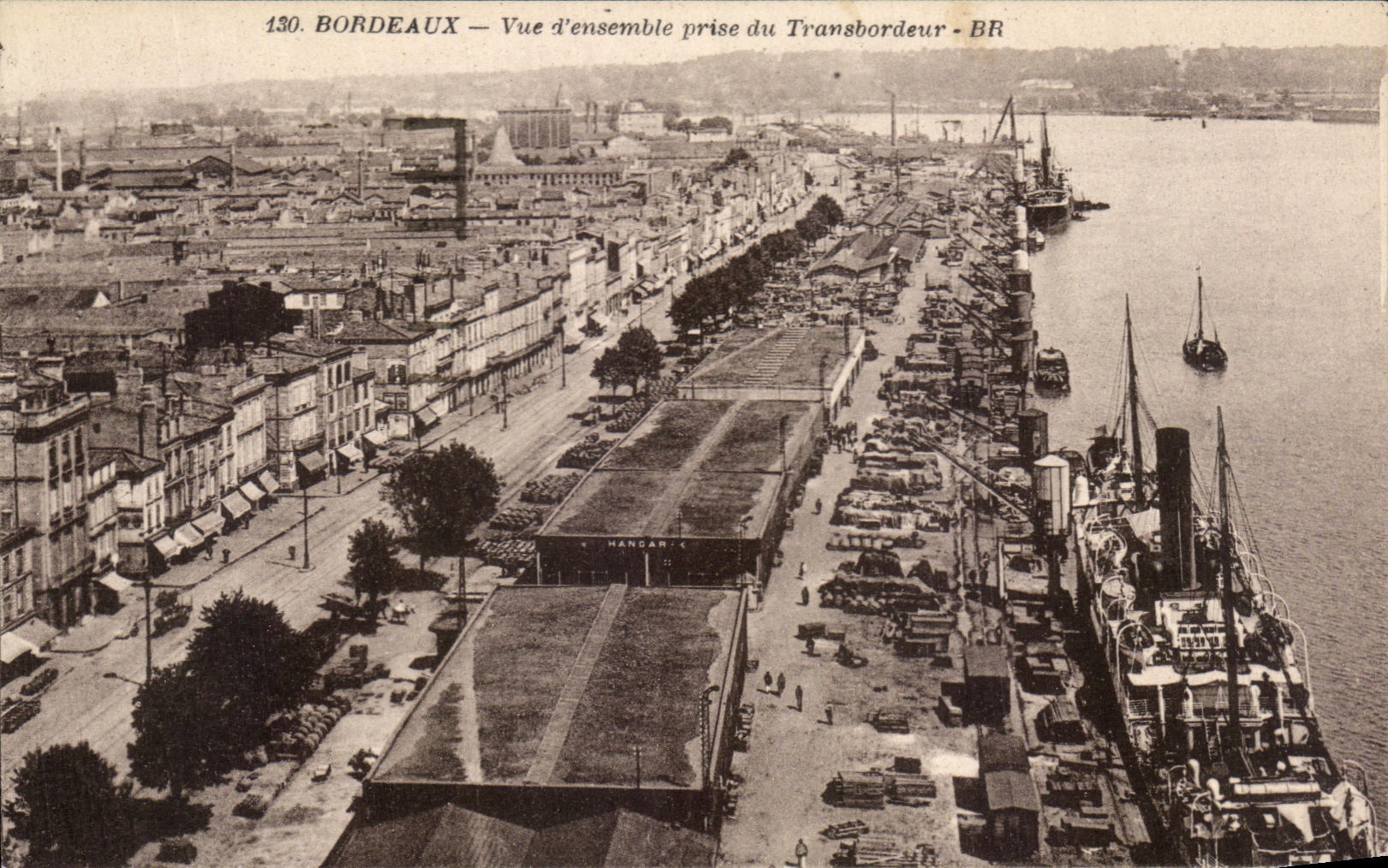 CPA Bordeaux Seen I' Ensemble Taken of the Transporter Boat