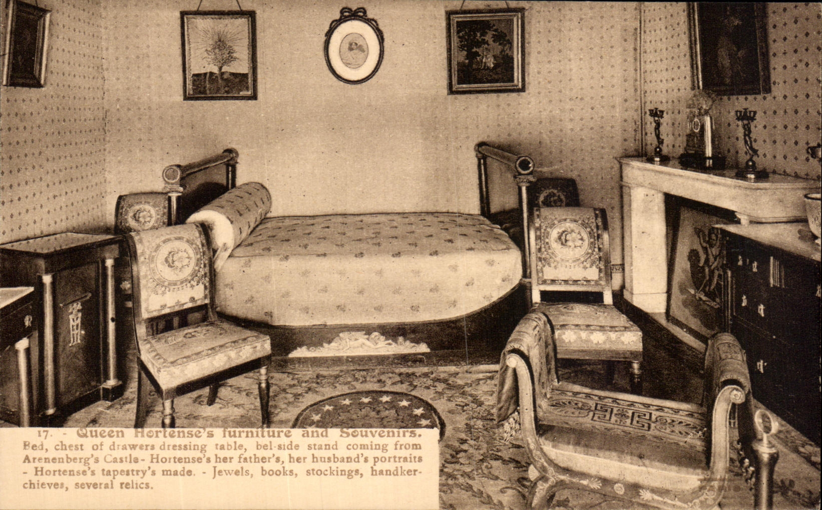 CPA Queen Horlense' S Furniture and Souvenirs Bed chest off drawers diessing table