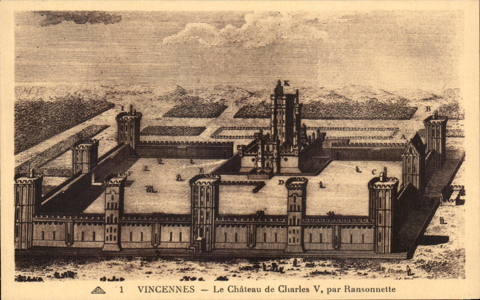 CPA Vincennes the castle Of Charles V By Ransonnette