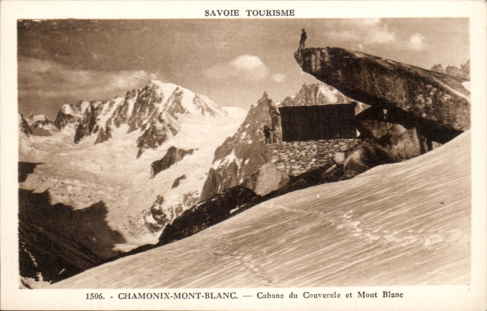 CPA Savoie Tourisme Chamonix Mont Blanc Cabane du Couvercle et Mont Blanc