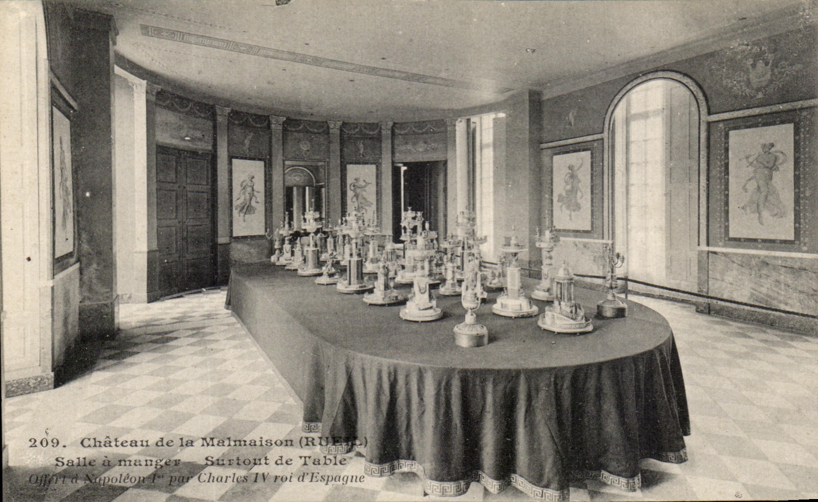 CPA Castle of Malmaison Dining room Especially of Table