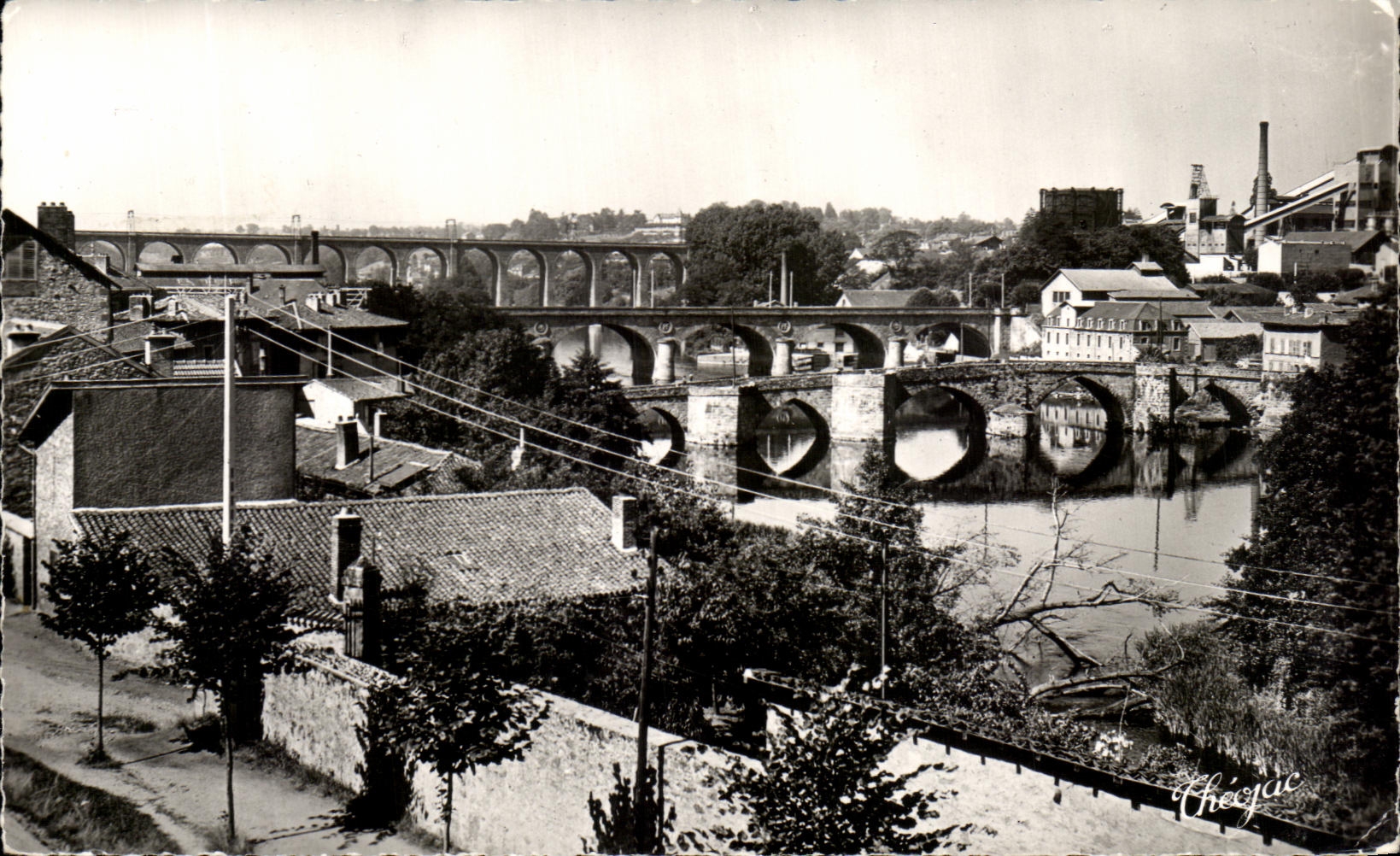 CPSM alta Viena Limoges tres puentes el santo del puente marcial el puente del viaducto Paris Toulouse de la revolucion