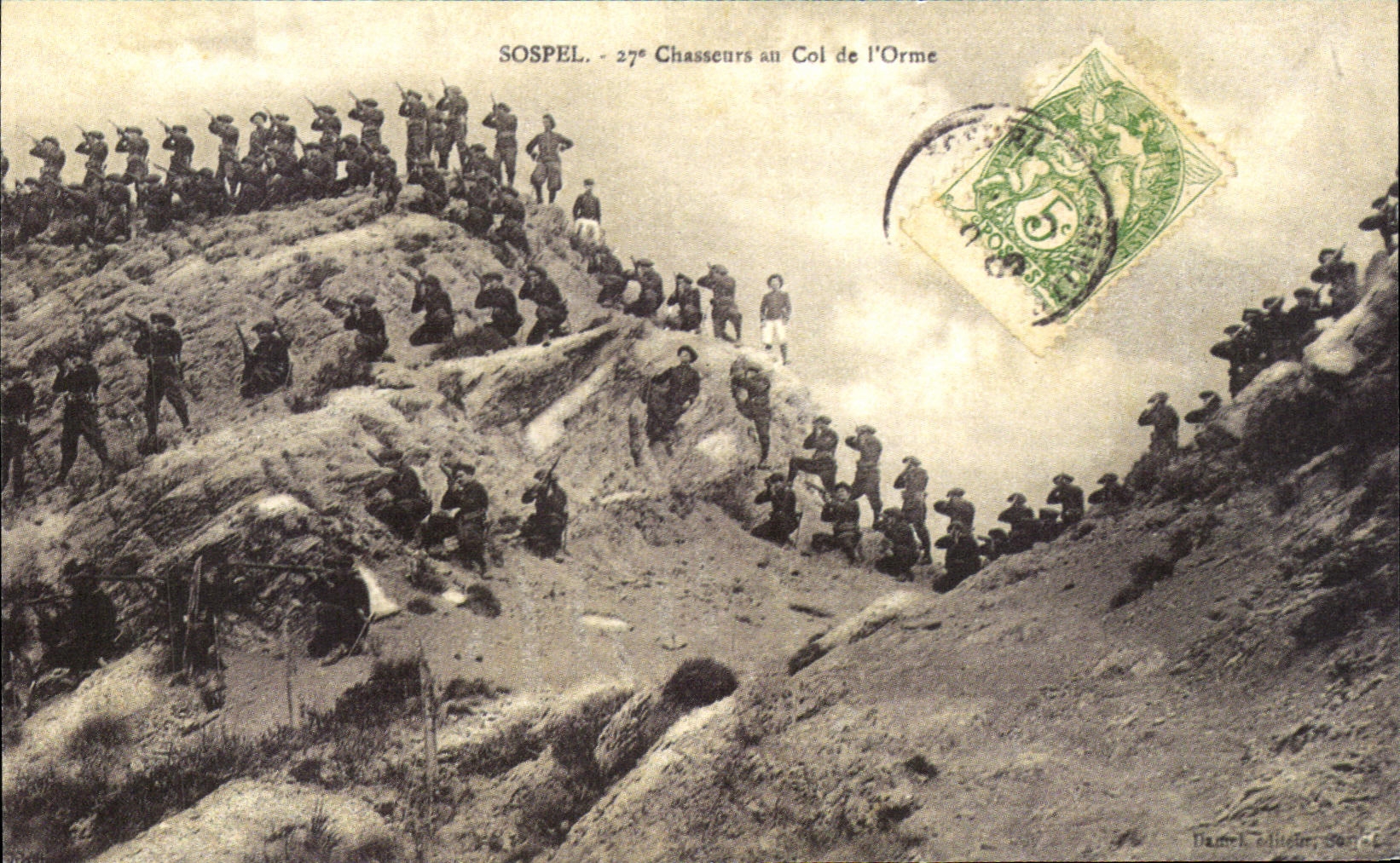 Collar del ano de los cazadores de REPRO Sospel de Orne Militaria