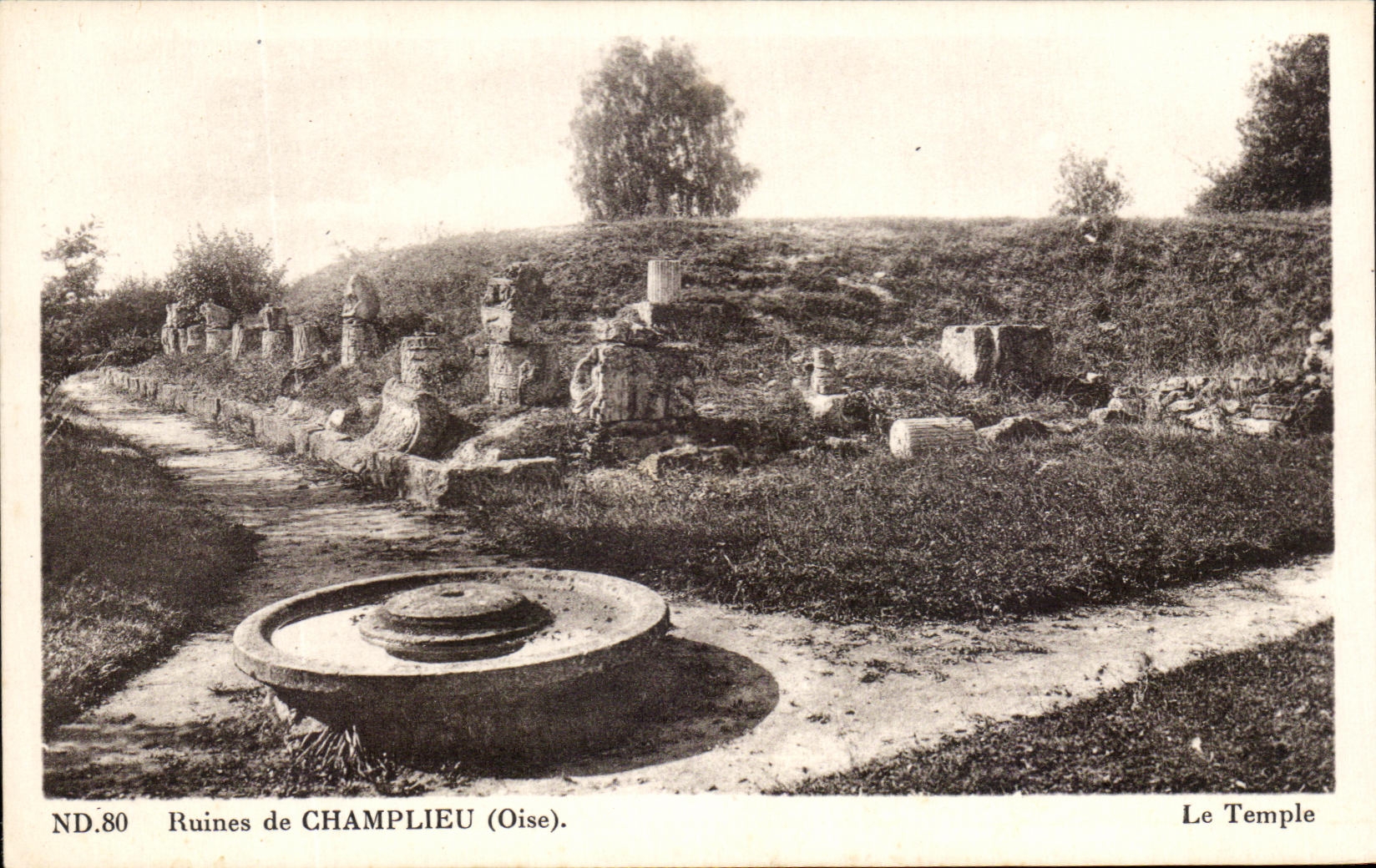 Ruinas de CPA de Champlieu el templo